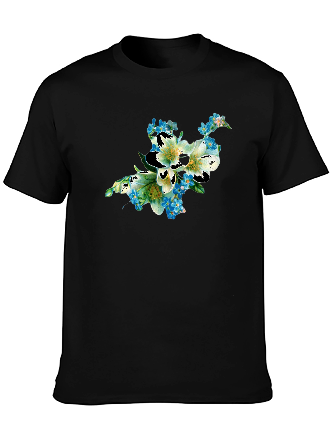 Floral T-Shirt: Lily & Forget-Me-Nots