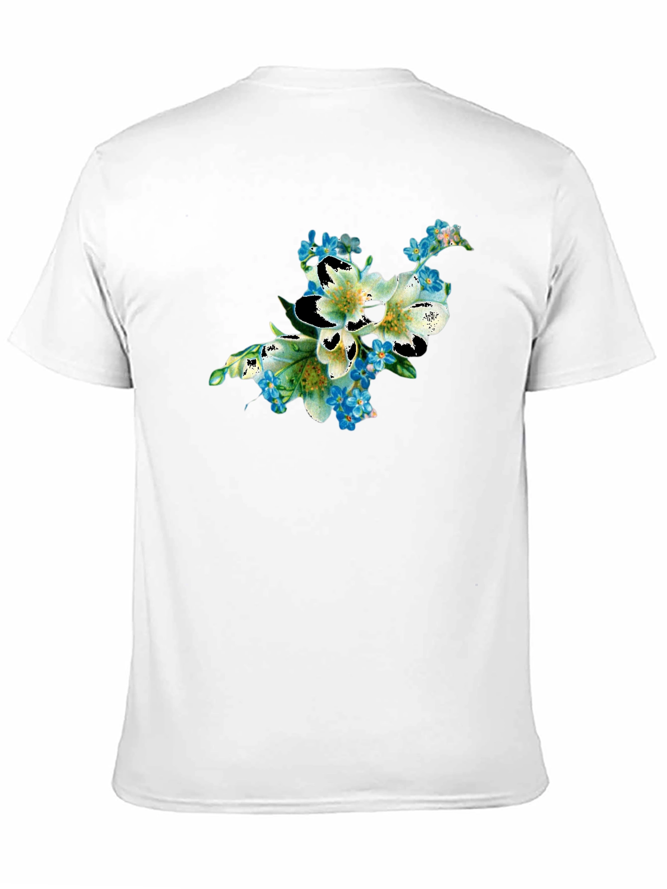Floral T-Shirt: Lily & Forget-Me-Nots
