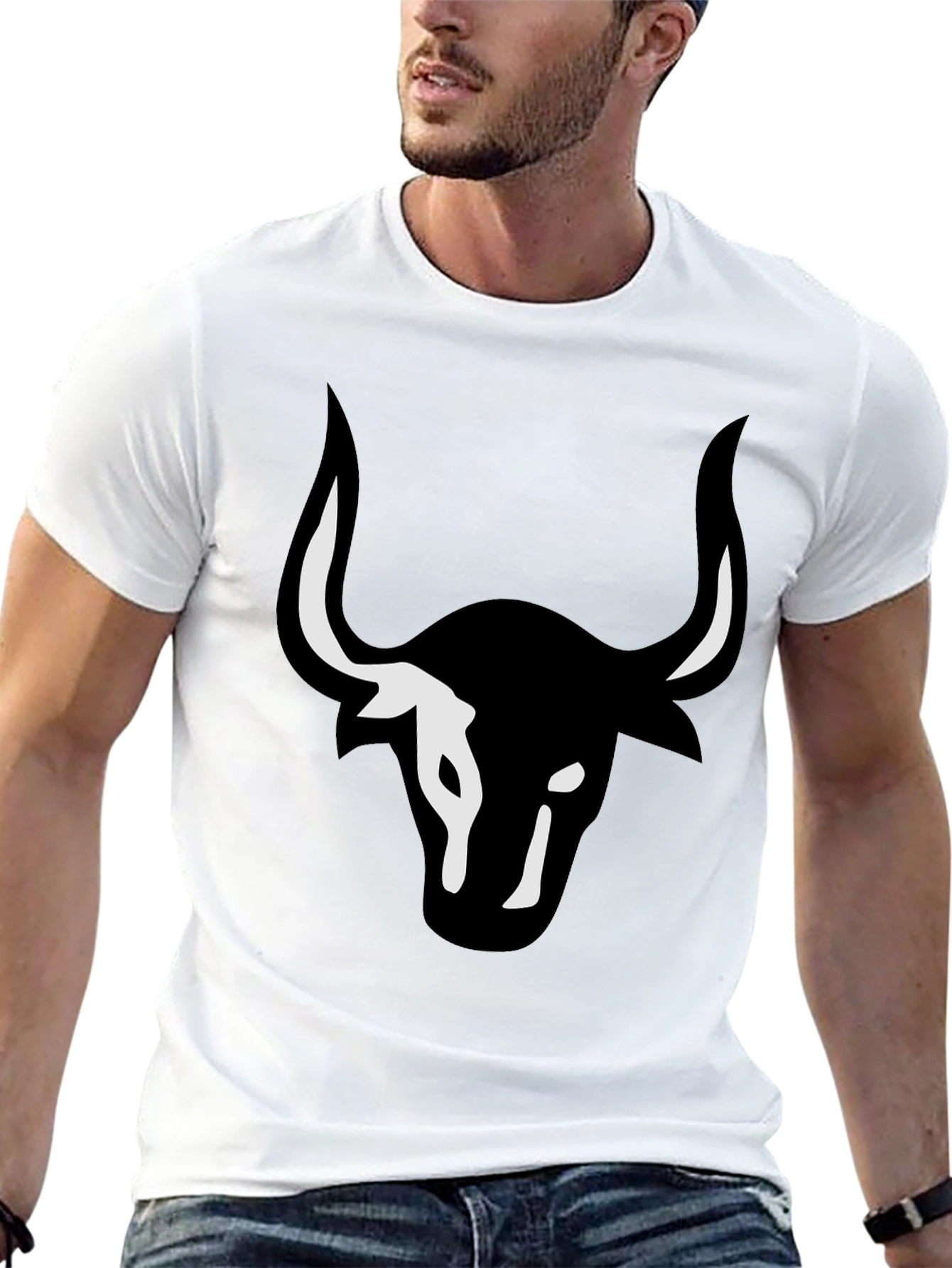 Bull Graphic T-Shirt - Stylish Black Tee