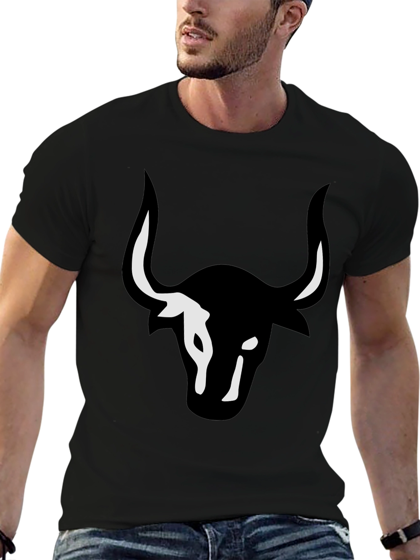 Bull Graphic T-Shirt - Stylish Black Tee