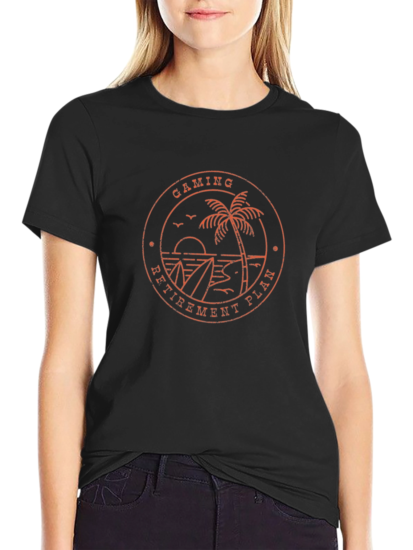Gaming Retirement Plan T-Shirt - Beach Design