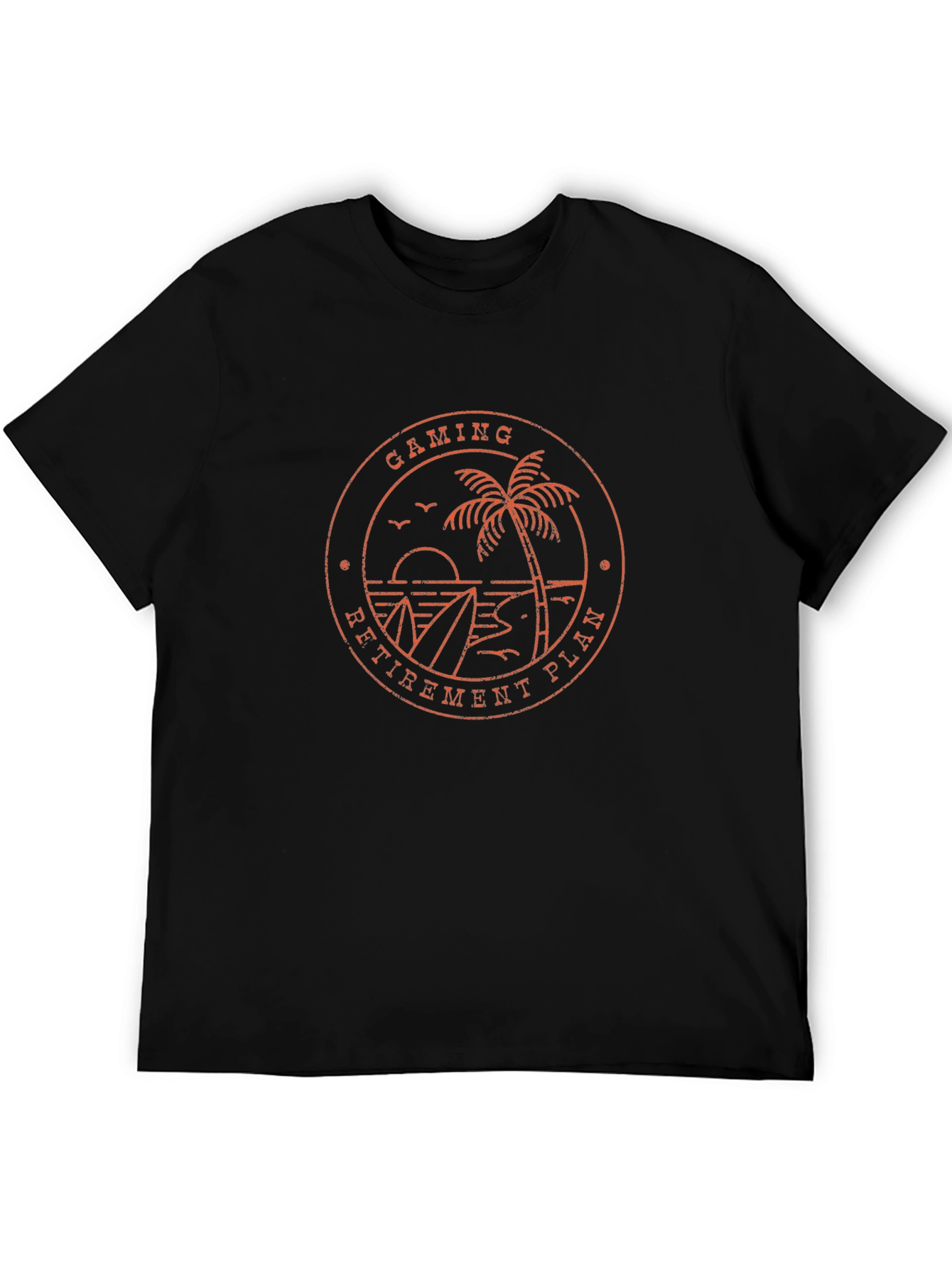 Gaming Retirement Plan T-Shirt - Beach Design