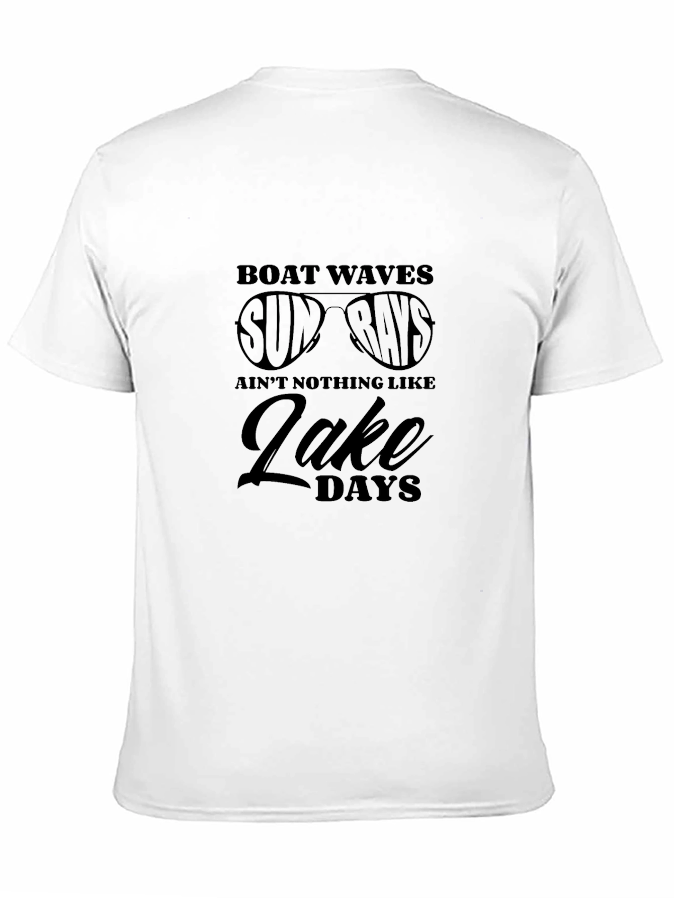Boat Waves Sun Rays Lake Days Graphic T-Shirt