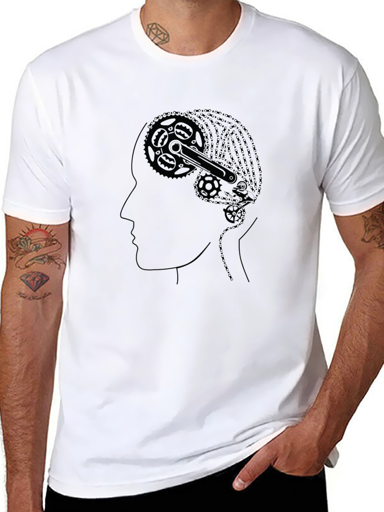 Gear Head Tee - Bicycle Brain T-Shirt