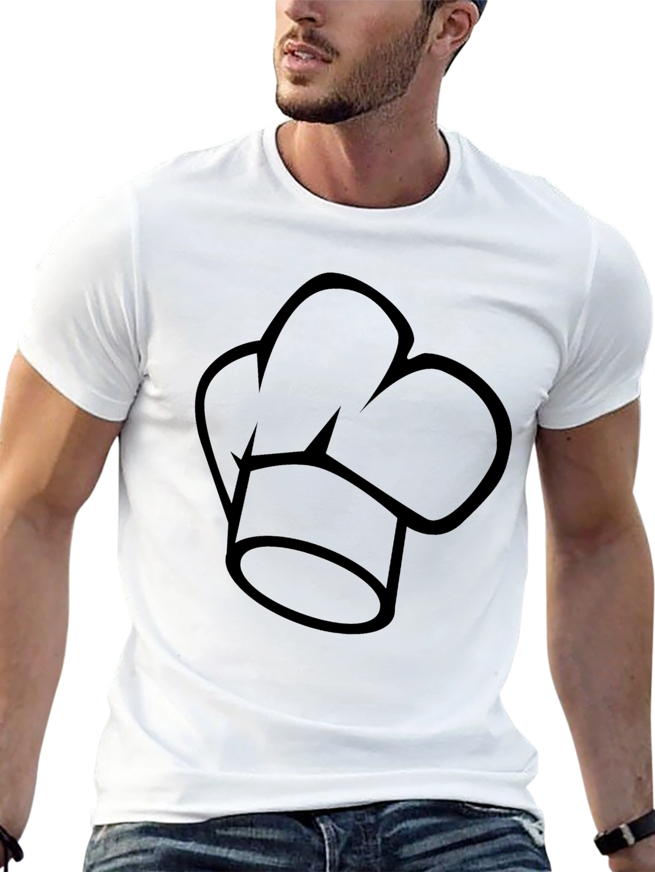 Chef Hat Graphic Black T-Shirt - Culinary Apparel