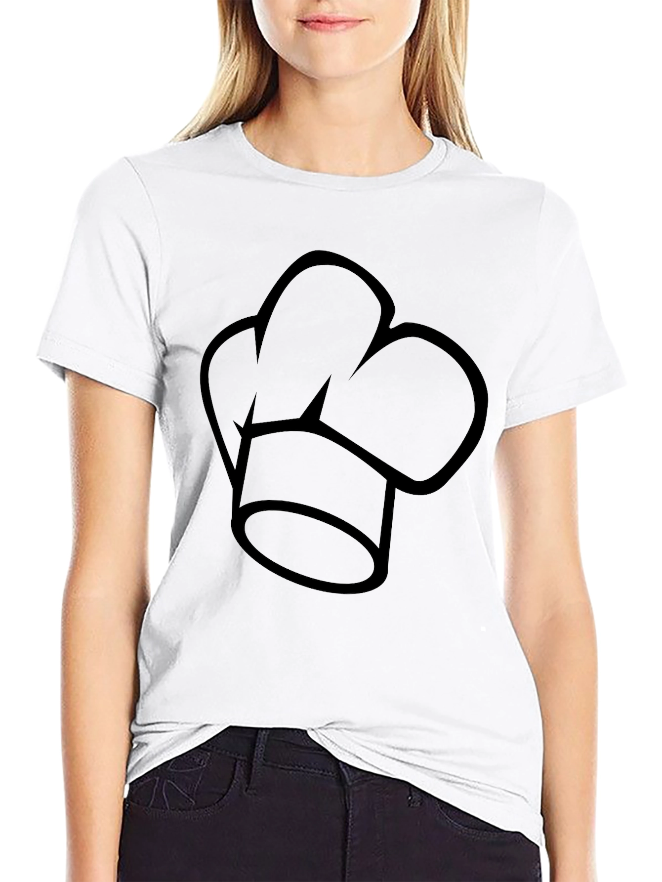 Chef Hat Graphic Black T-Shirt - Culinary Apparel