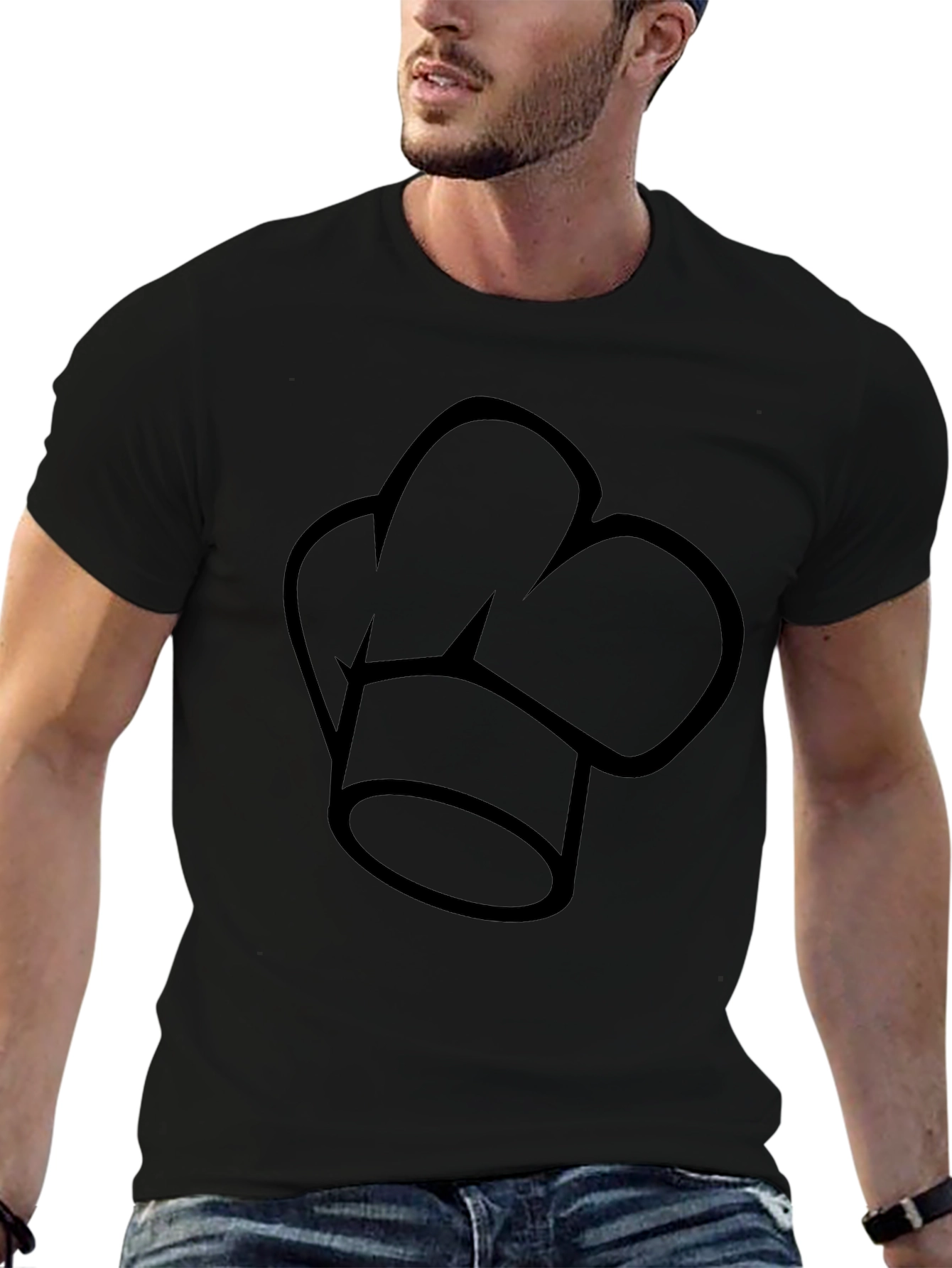 Chef Hat Graphic Black T-Shirt - Culinary Apparel