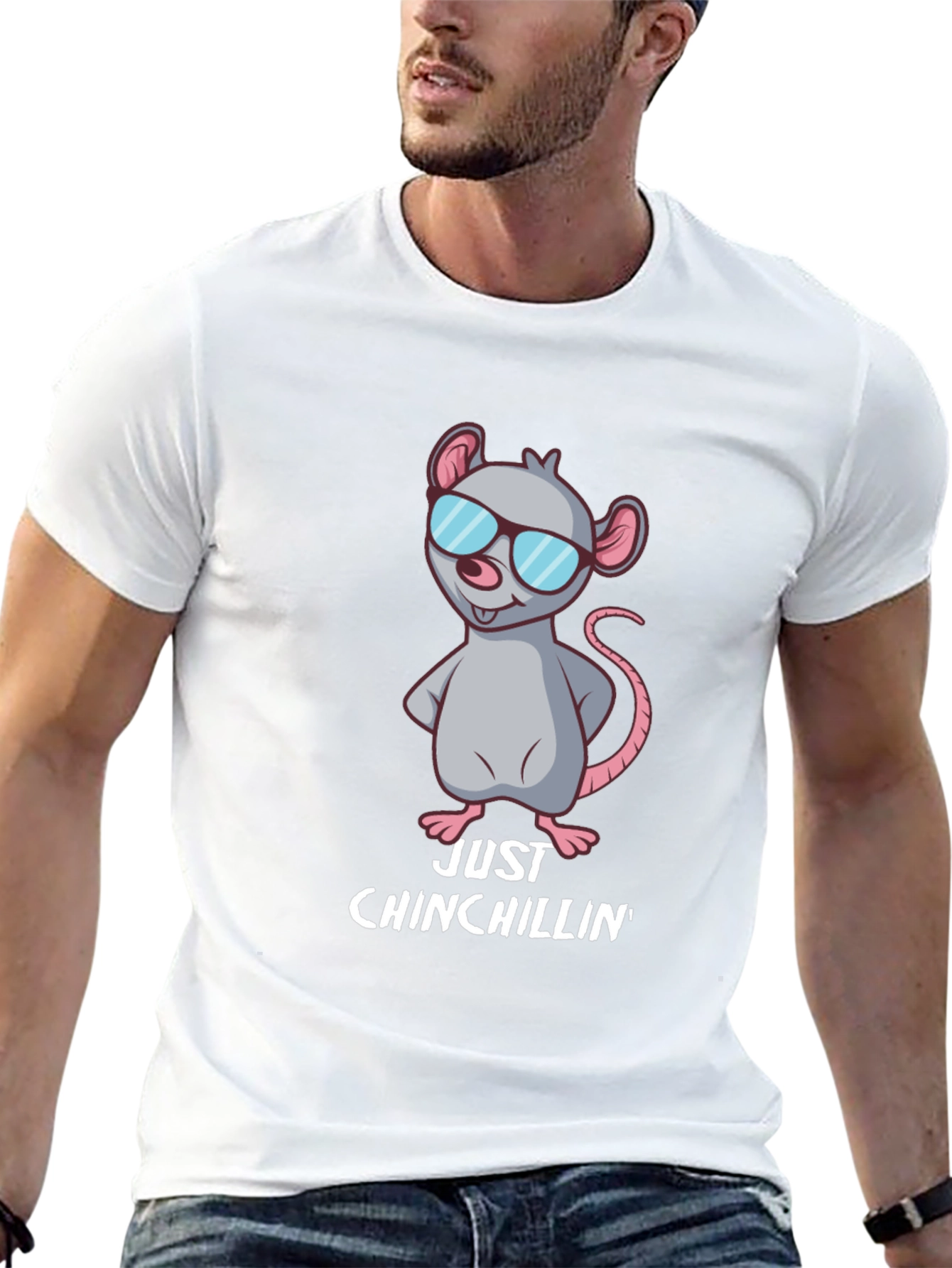 Just Chinchillin Tee - Cool Chinchilla Design