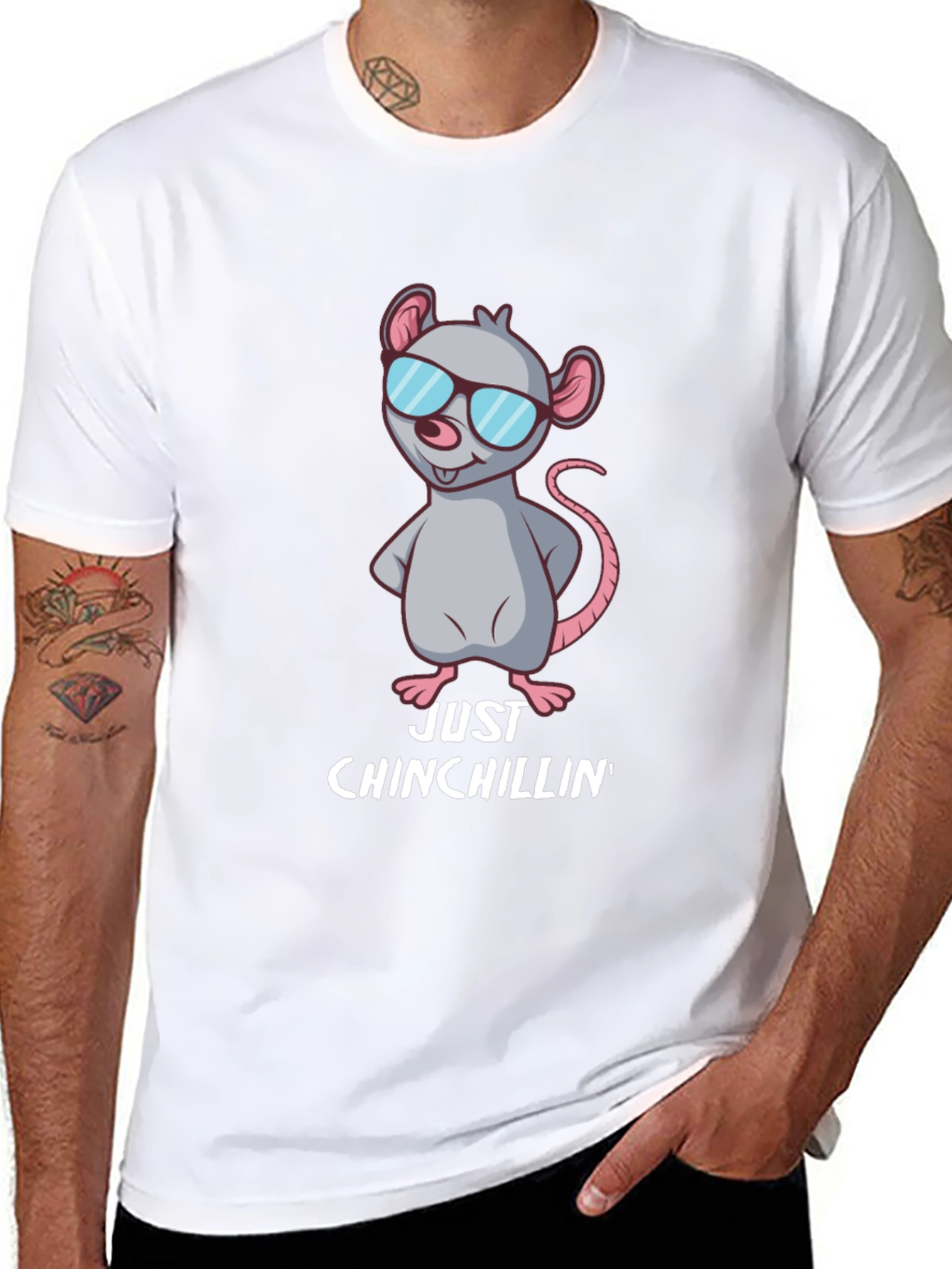 Just Chinchillin Tee - Cool Chinchilla Design