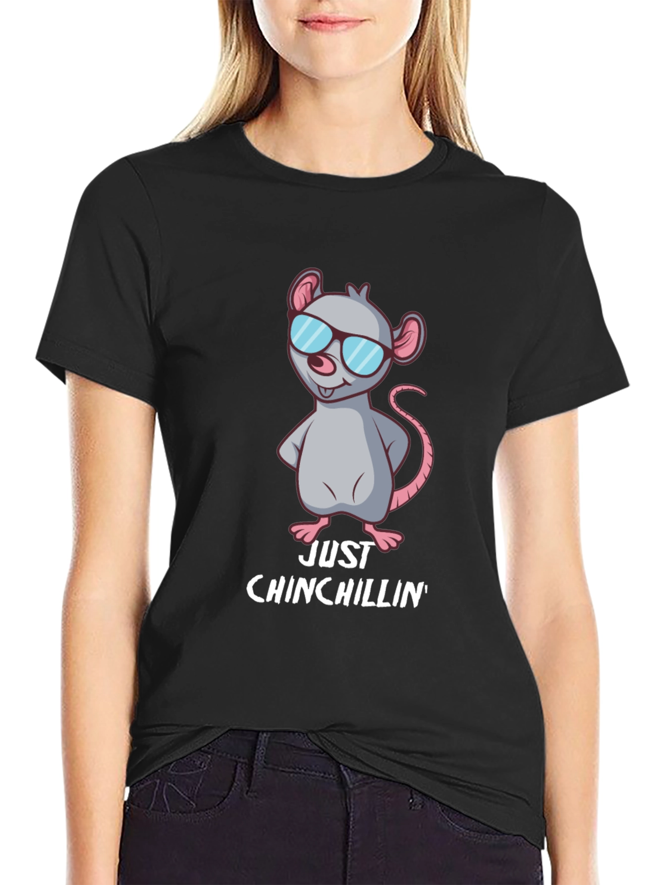 Just Chinchillin Tee - Cool Chinchilla Design