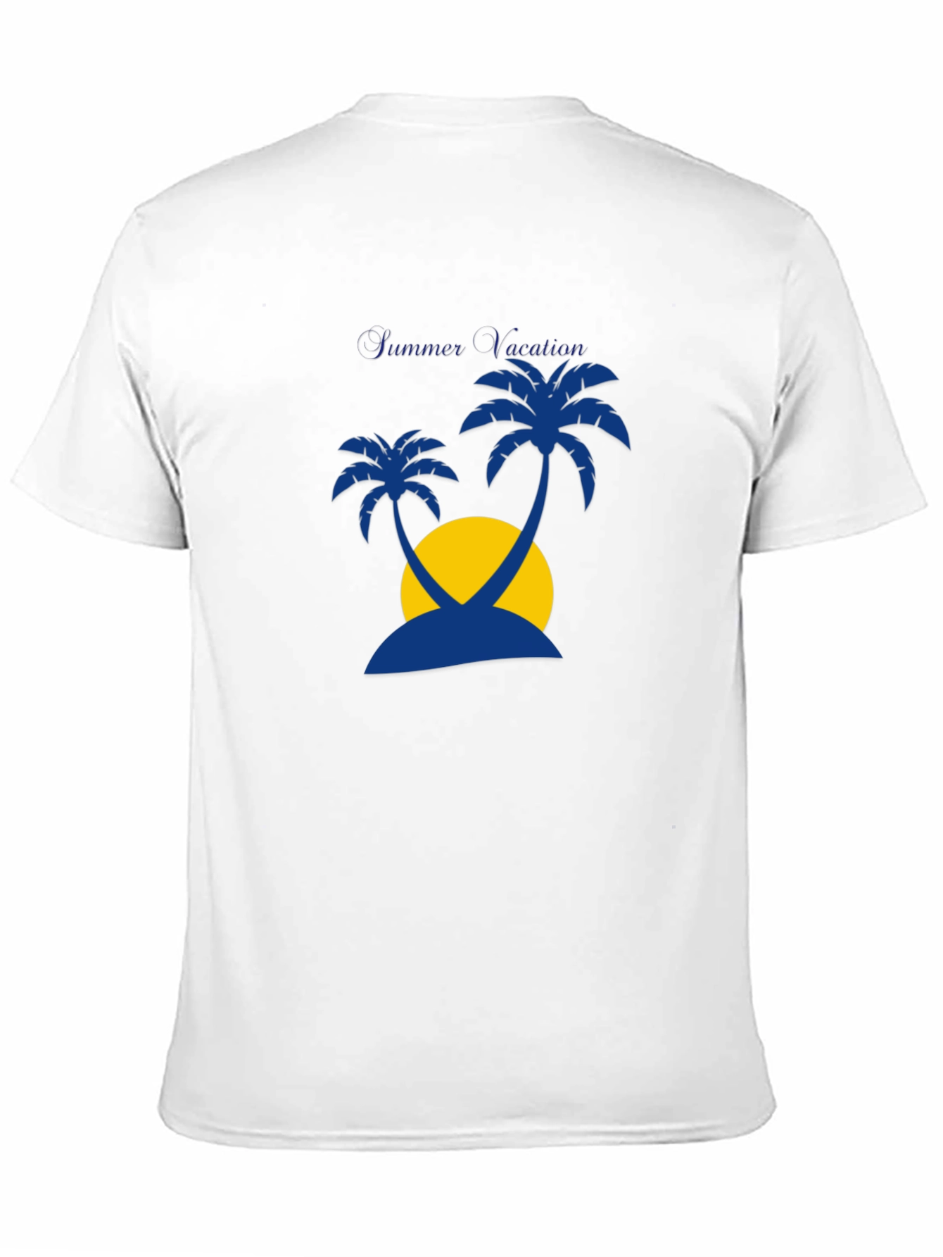 Summer Vacation Palm Tree Graphic Tee - Black