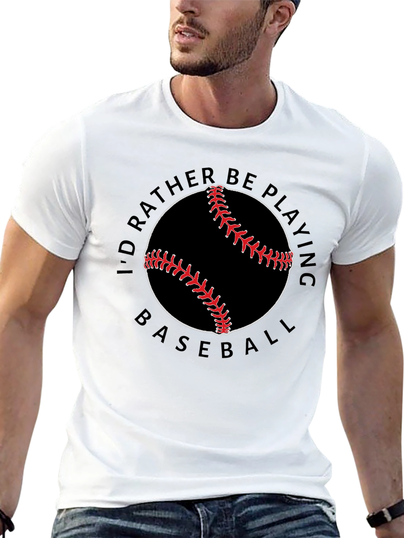 Baseball Lover T-Shirt - Id Rather Be Playing Baseball