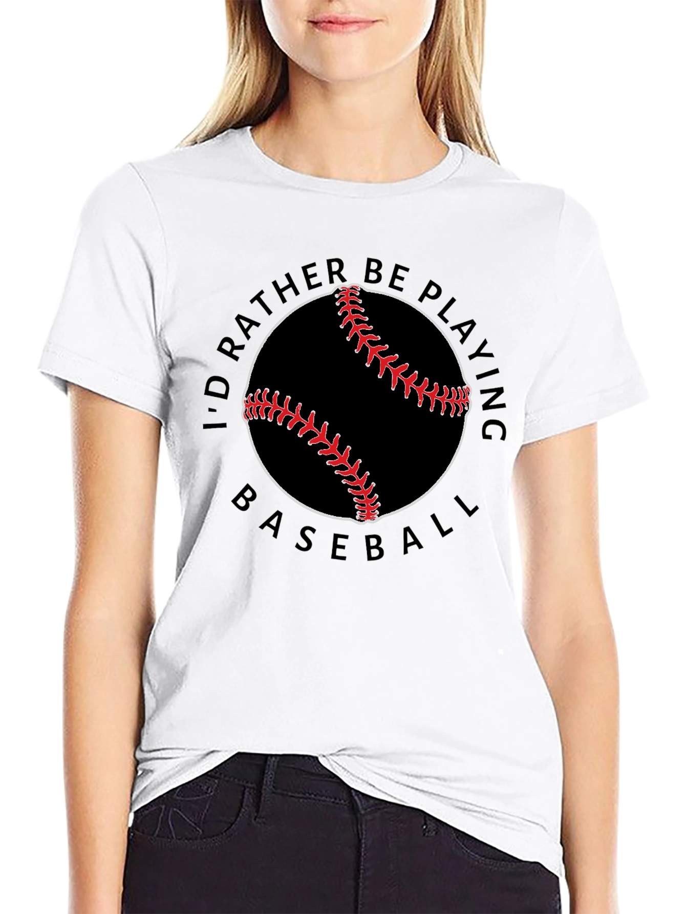 Baseball Lover T-Shirt - Id Rather Be Playing Baseball