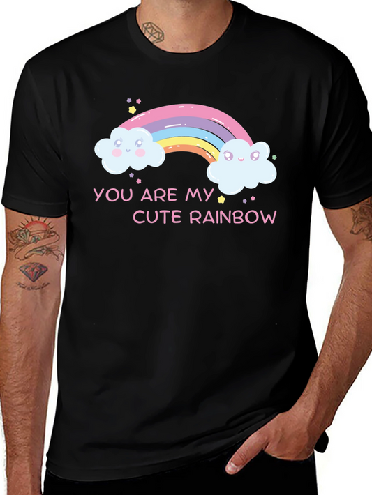 Cute Rainbow Graphic Tee - You Are My Rainbow T-Shirt