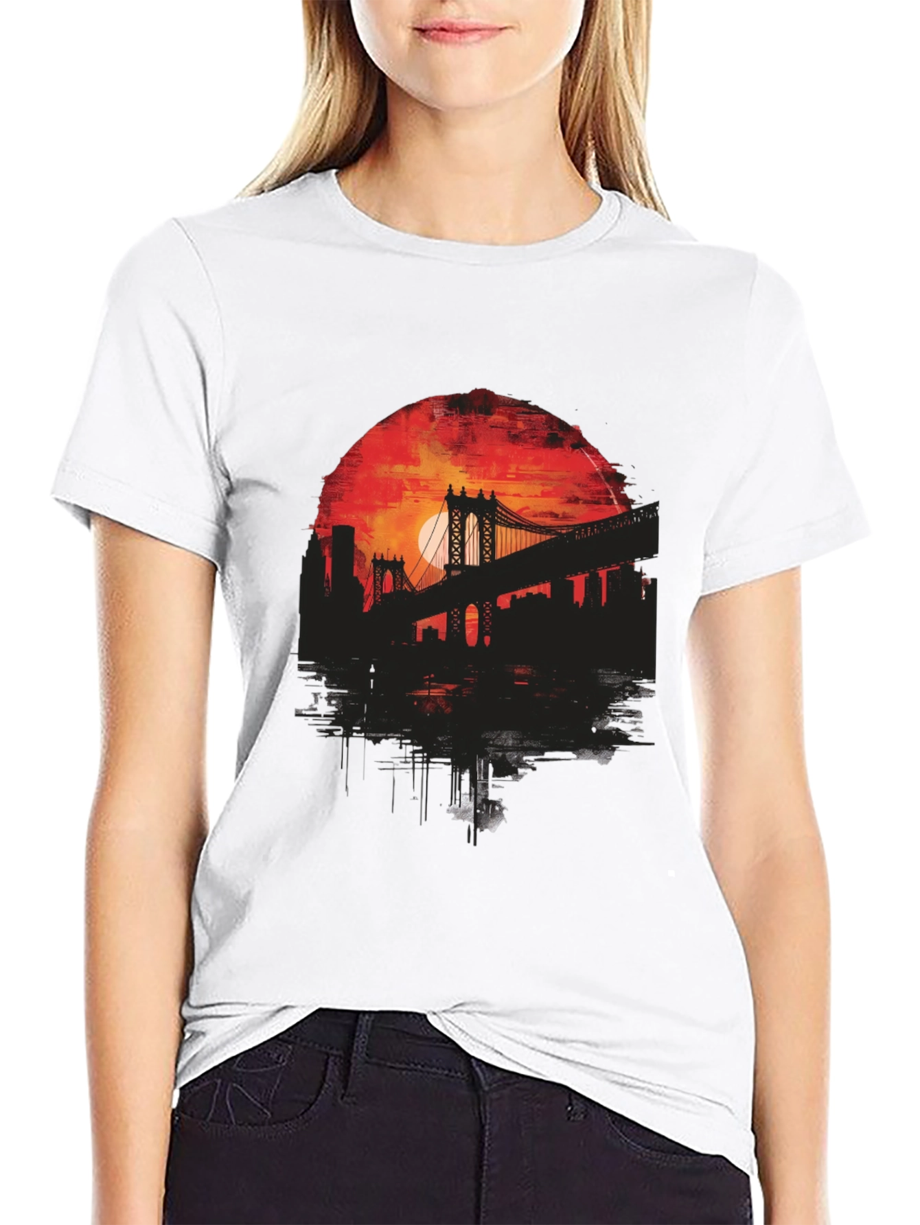 Cityscape Bridge Graphic Tee