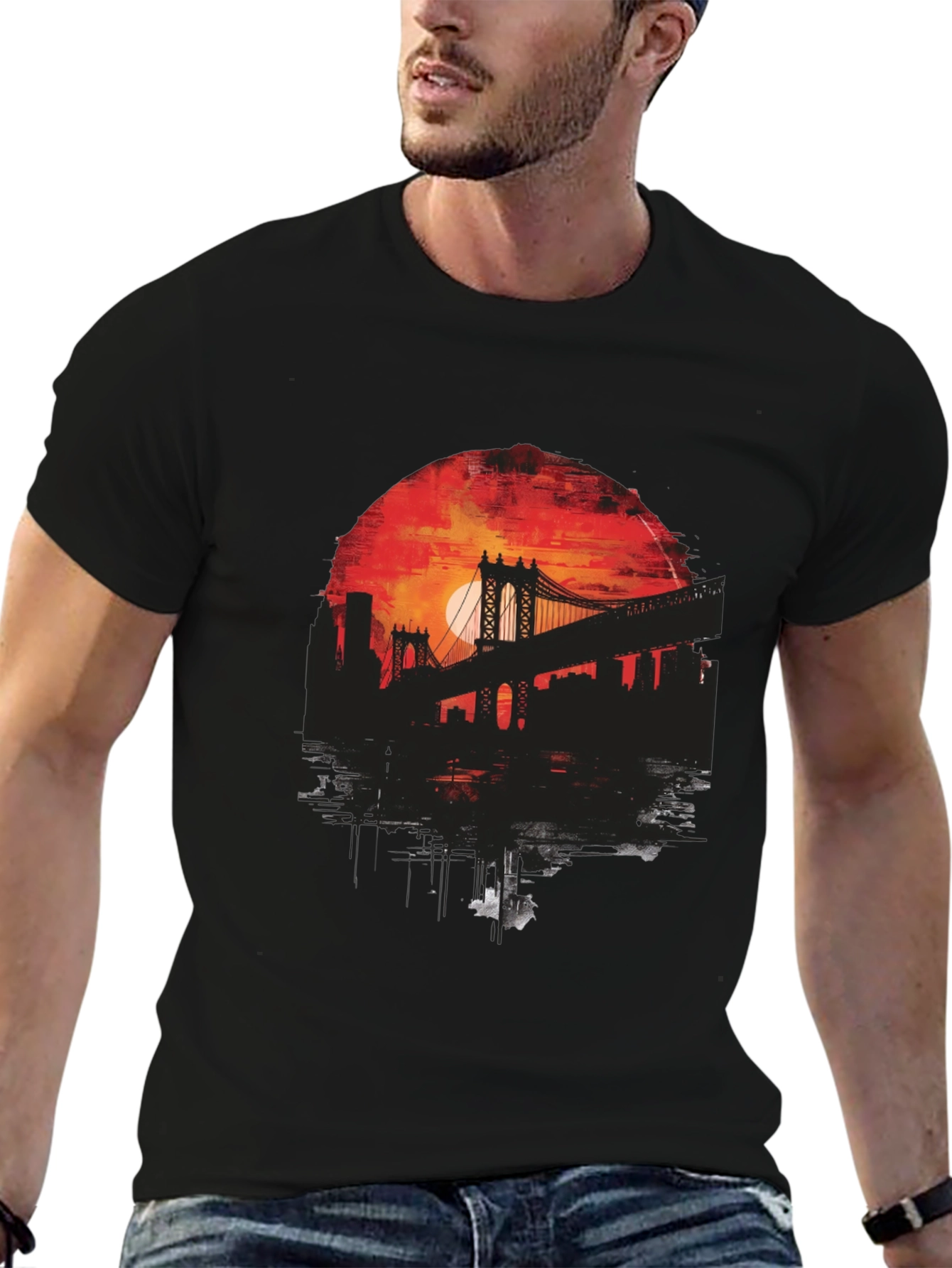 Cityscape Bridge Graphic Tee