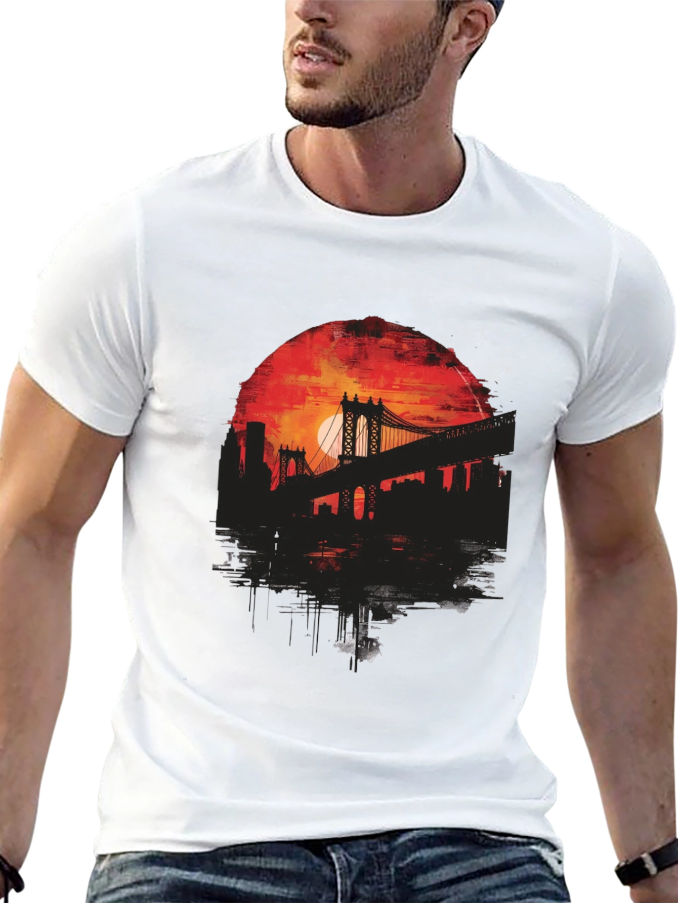 Cityscape Bridge Graphic Tee