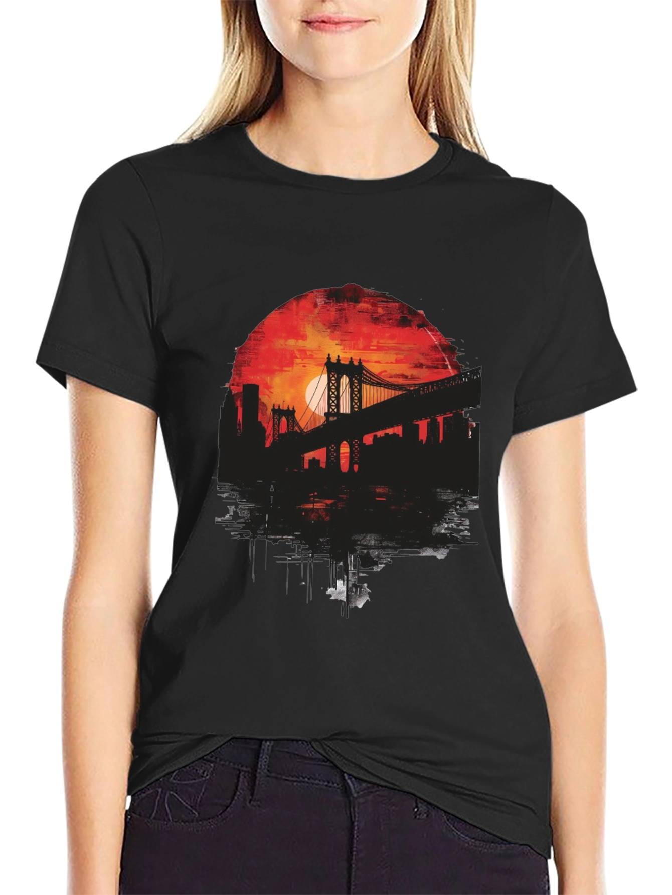Cityscape Bridge Graphic Tee