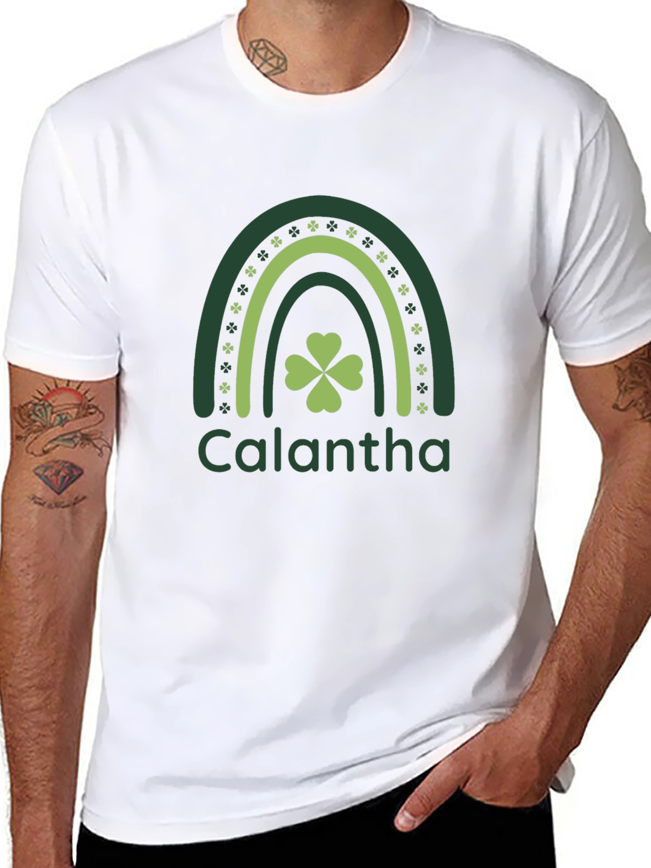 Calantha Rainbow Shamrock St. Patricks Day T-Shirt