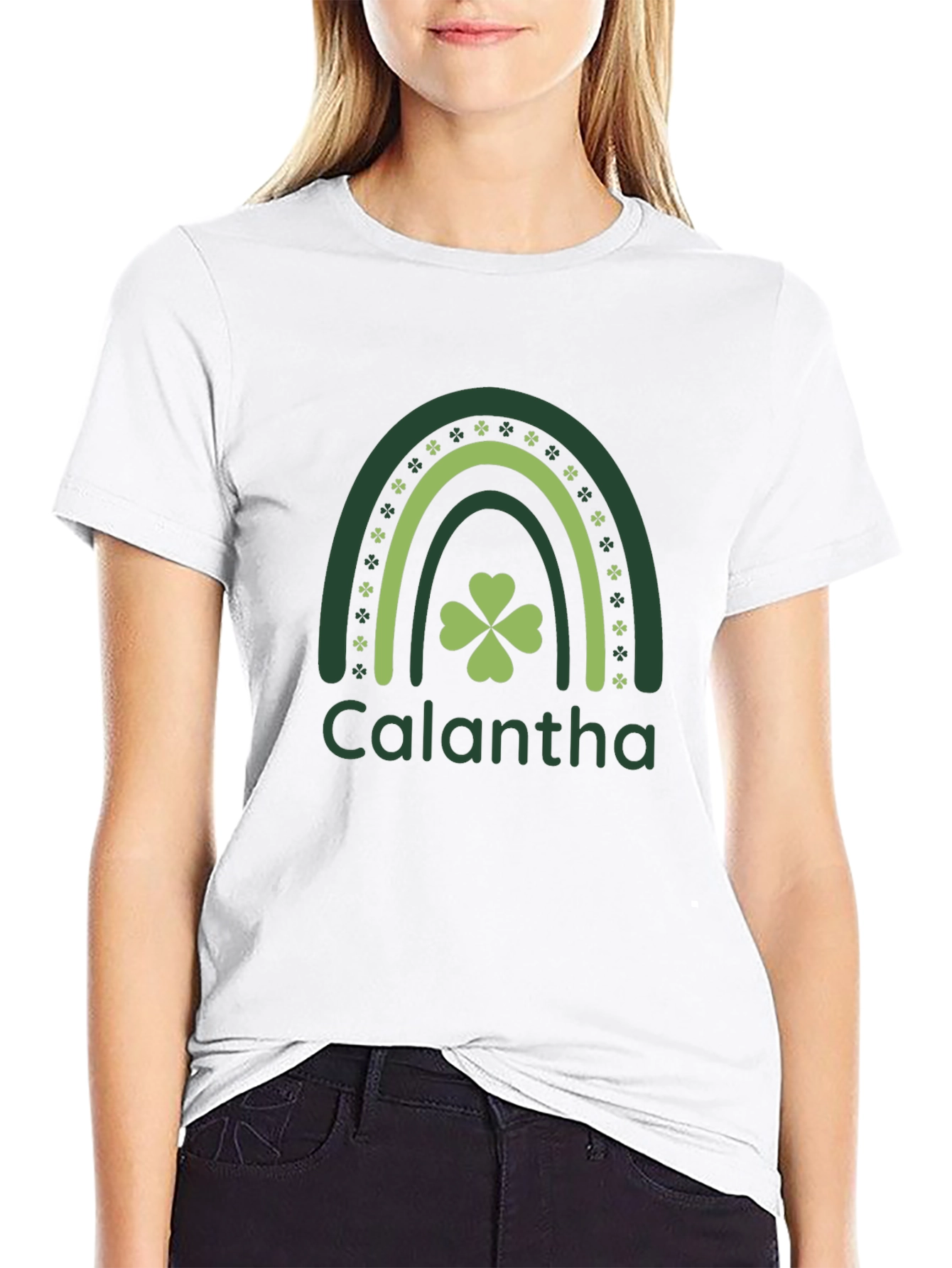Calantha Rainbow Shamrock St. Patricks Day T-Shirt