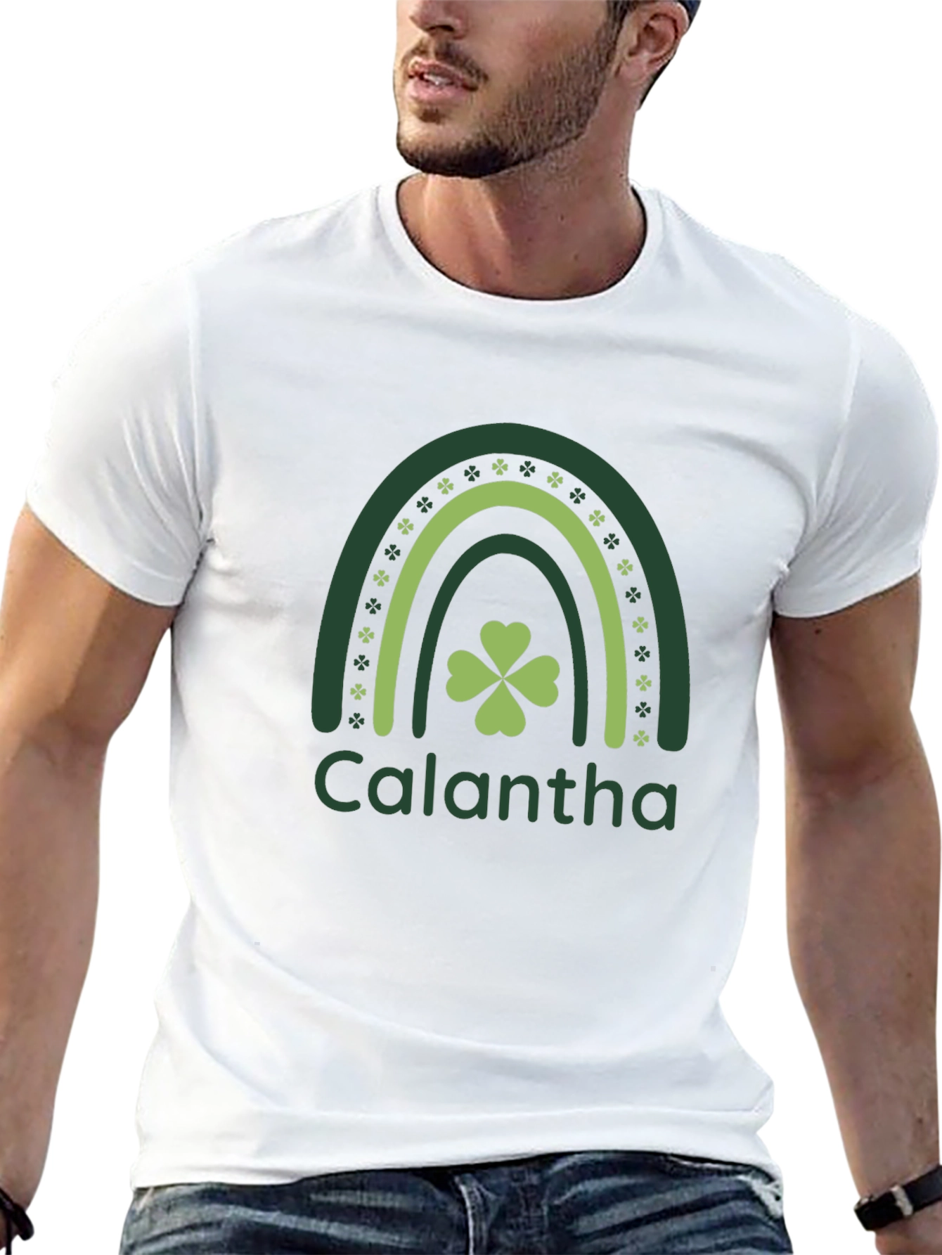 Calantha Rainbow Shamrock St. Patricks Day T-Shirt