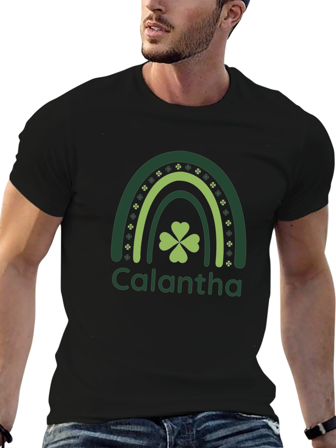 Calantha Rainbow Shamrock St. Patricks Day T-Shirt