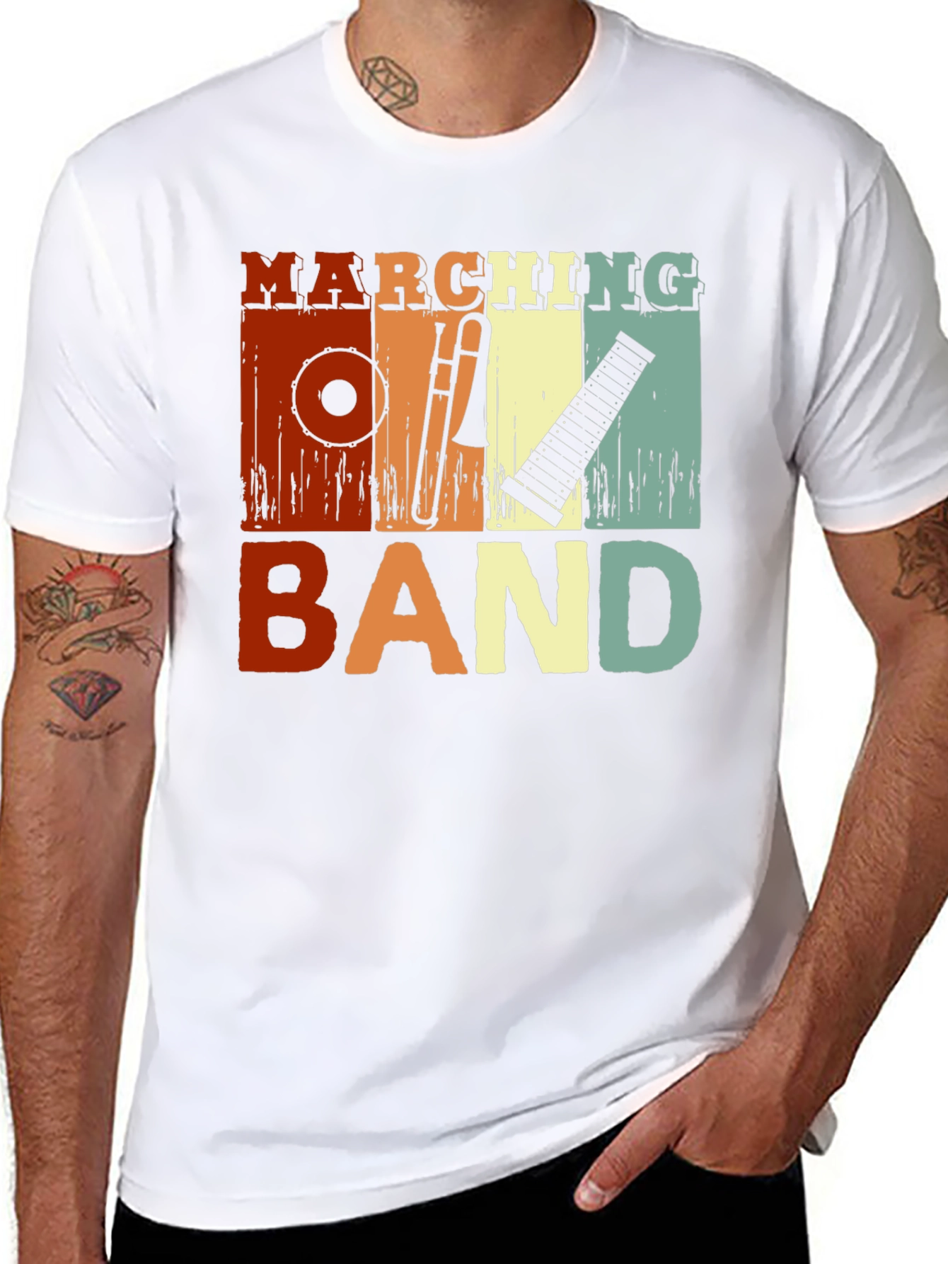 Marching Band Instrument Graphic Tee