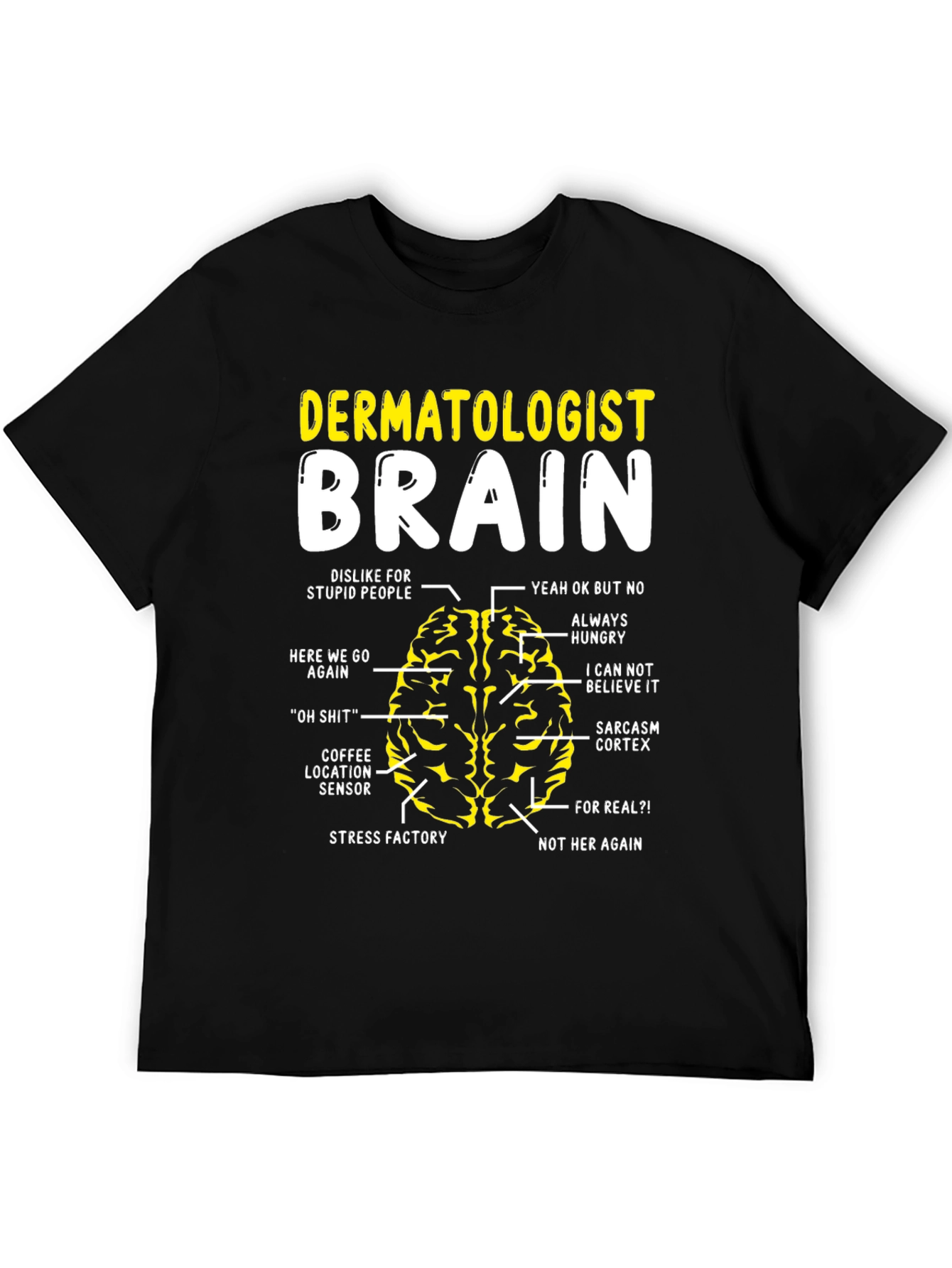Dermatologist Brain T-Shirt - Funny Anatomy Tee