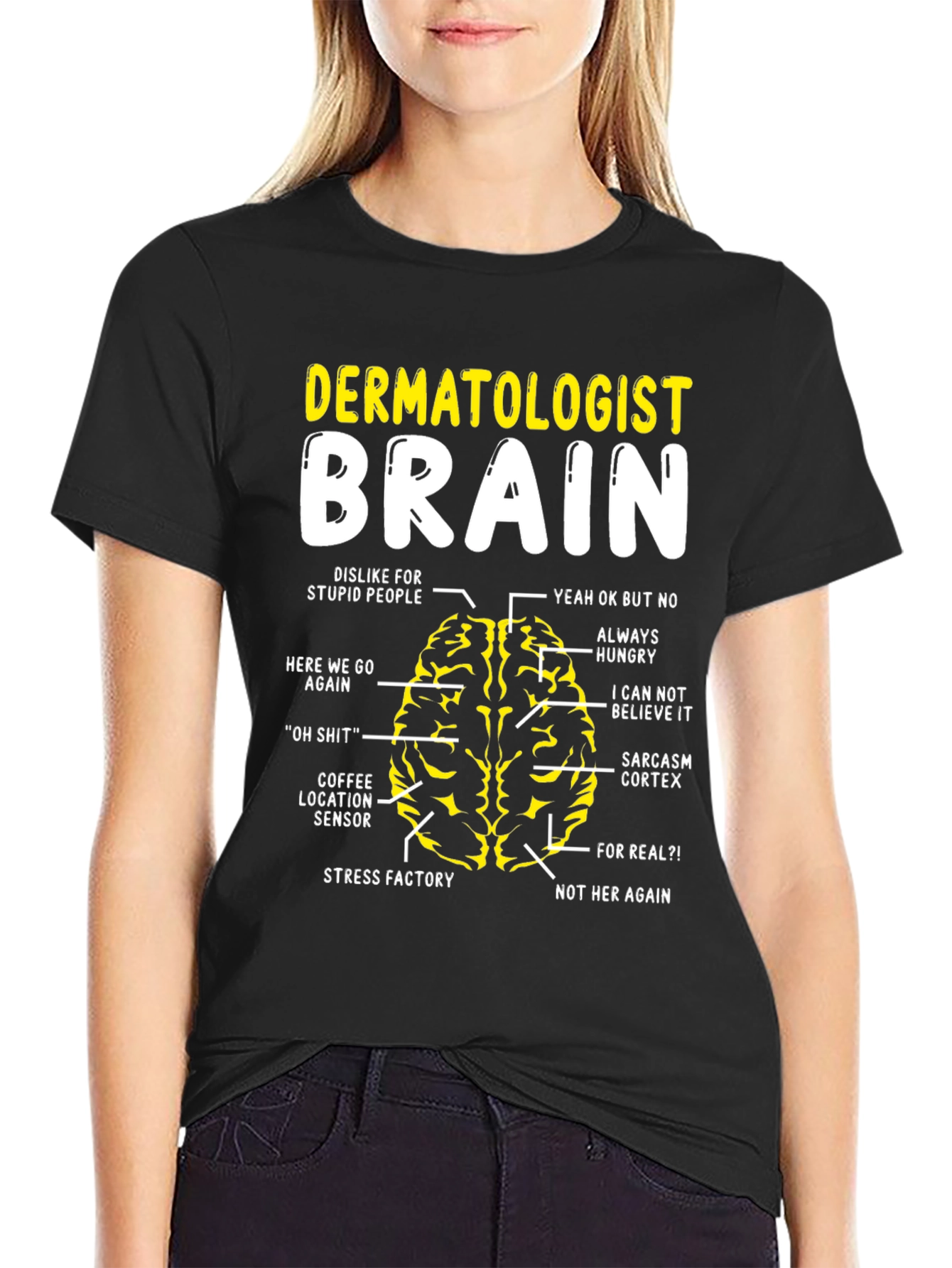 Dermatologist Brain T-Shirt - Funny Anatomy Tee