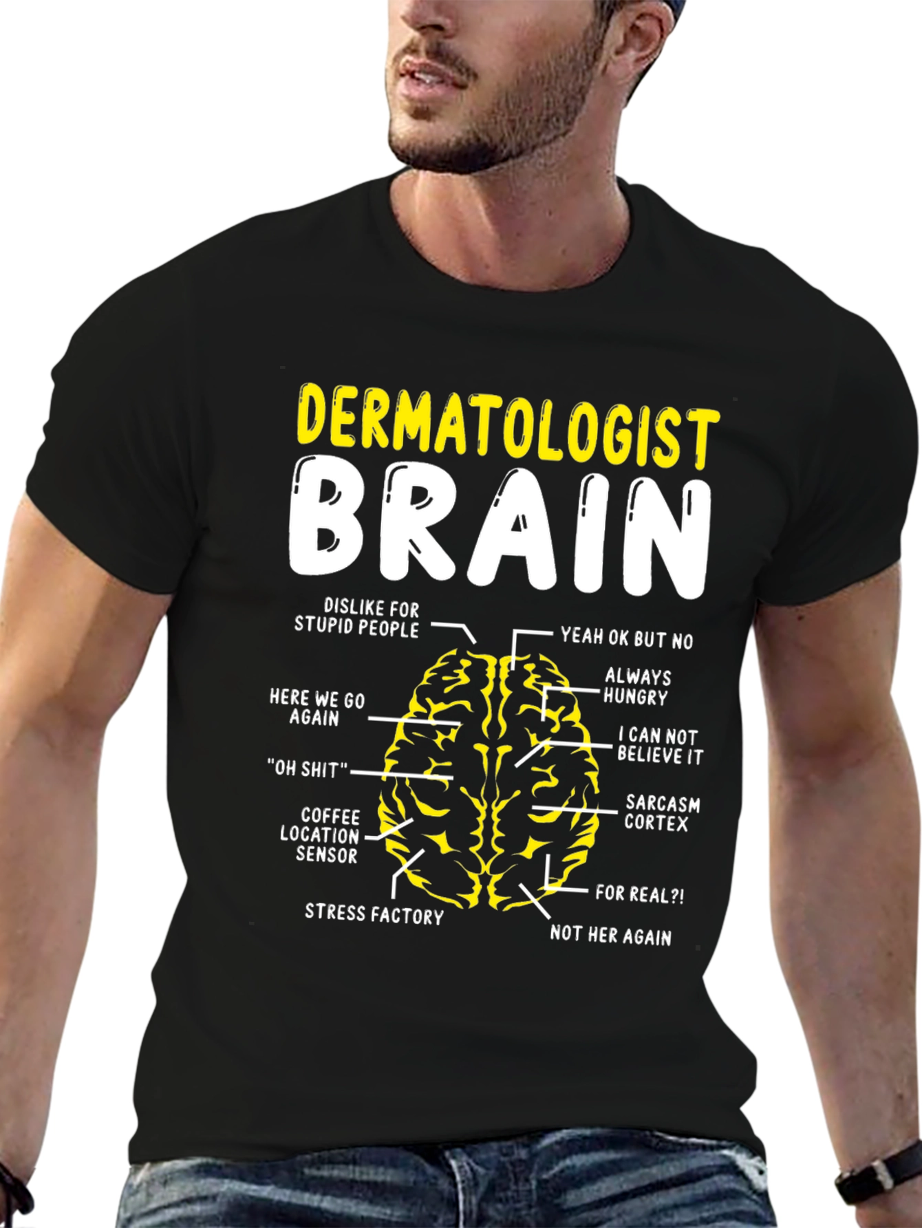 Dermatologist Brain T-Shirt - Funny Anatomy Tee