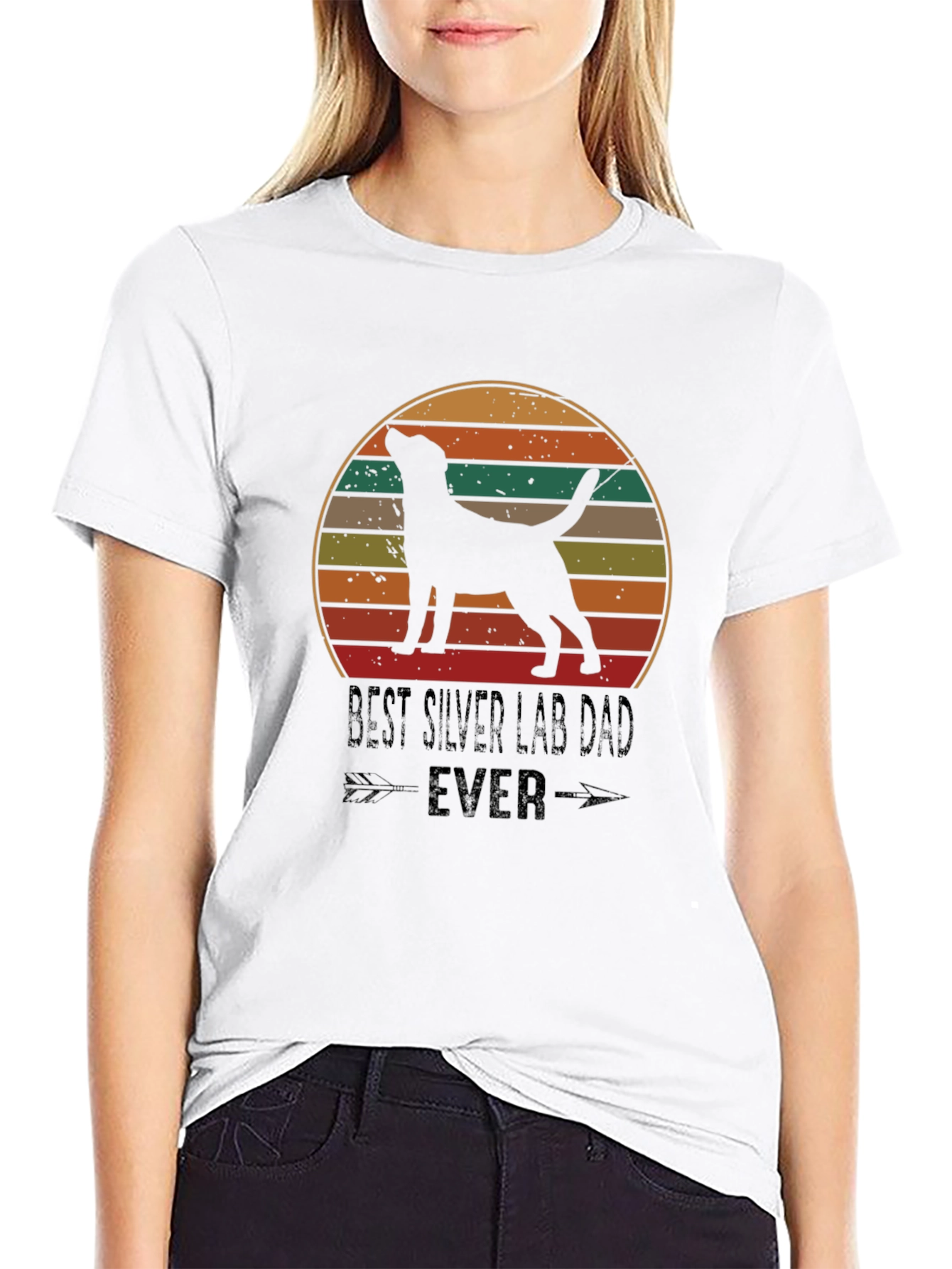 Best Silver Lab Dad Ever T-Shirt