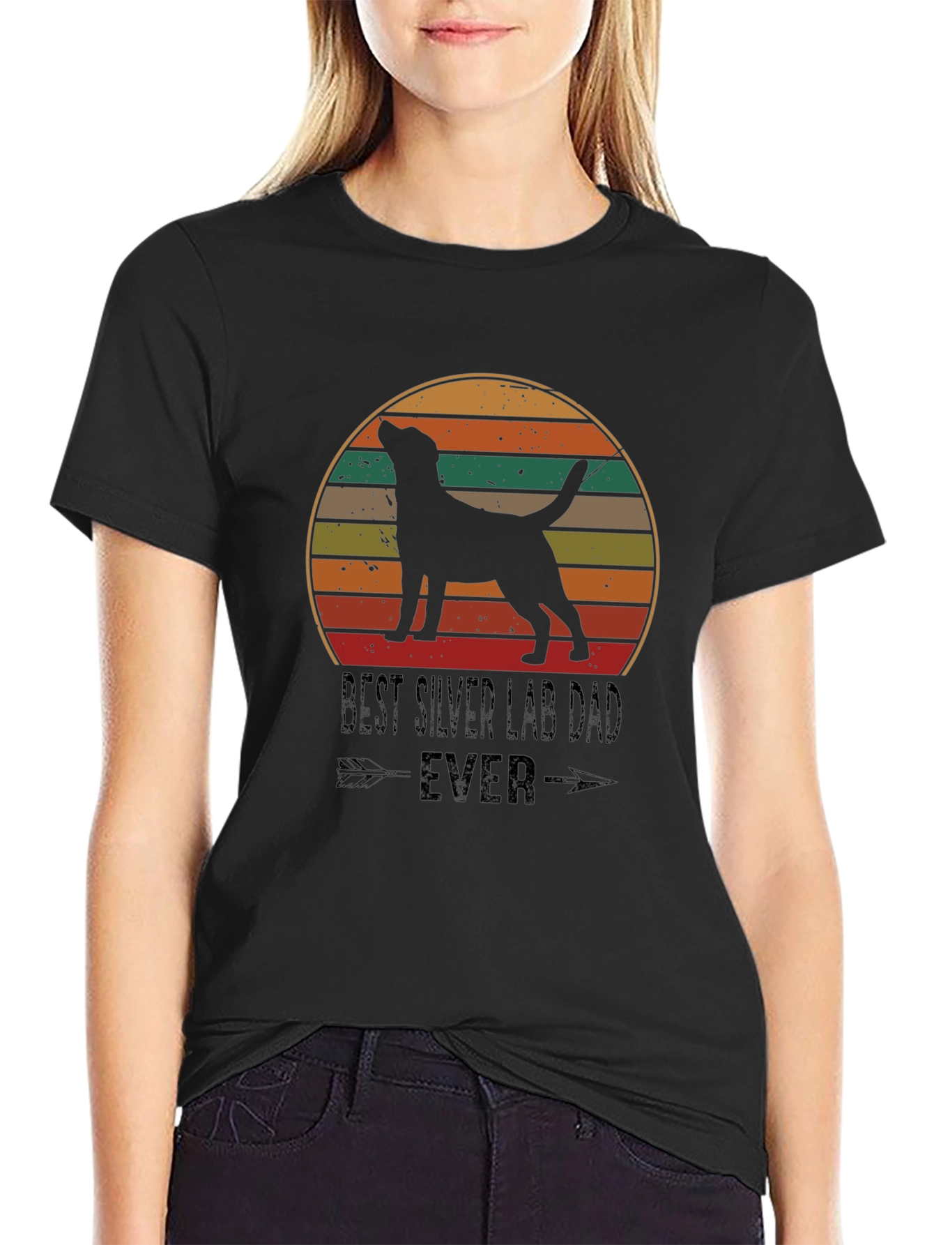 Best Silver Lab Dad Ever T-Shirt