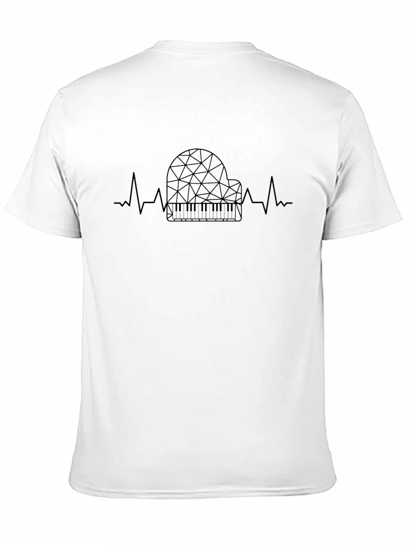 Piano Heartbeat Graphic Tee - Musician Style