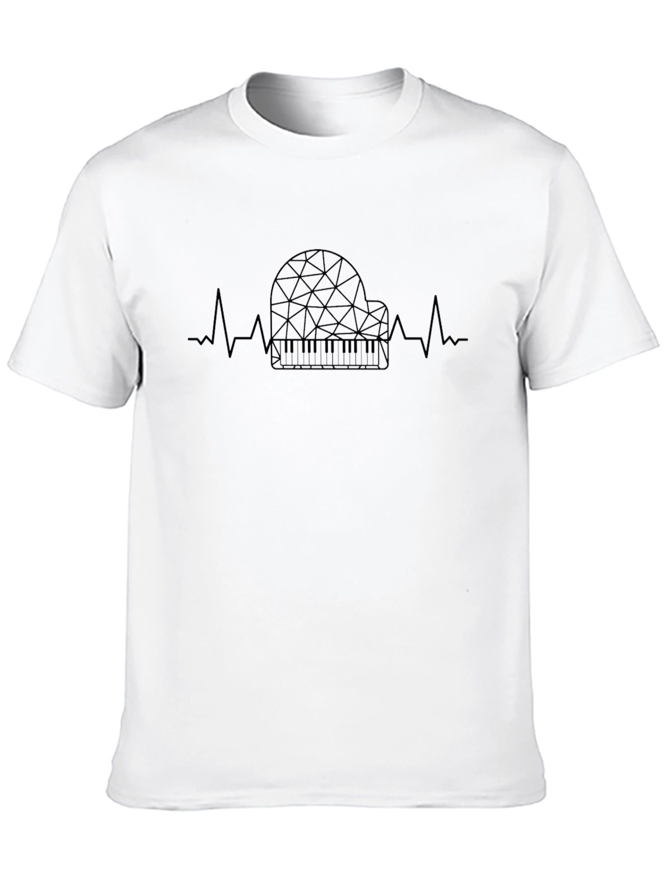 Piano Heartbeat Graphic Tee - Musician Style