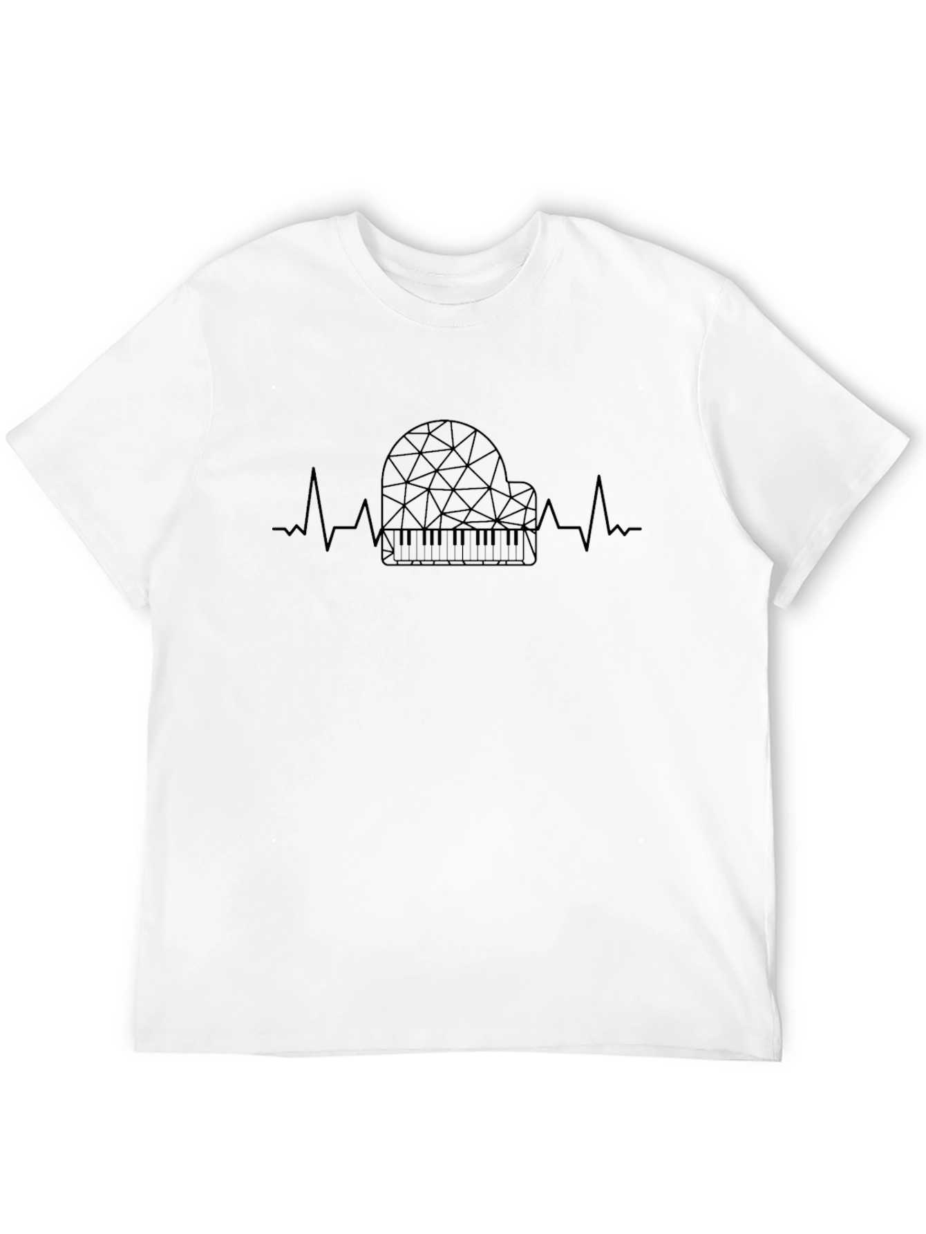Piano Heartbeat Graphic Tee - Musician Style