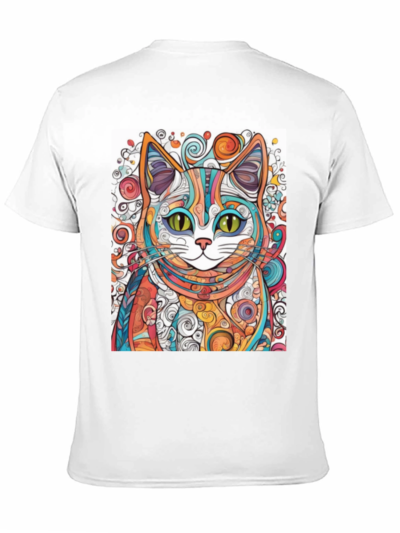 Colorful Abstract Cat T-Shirt