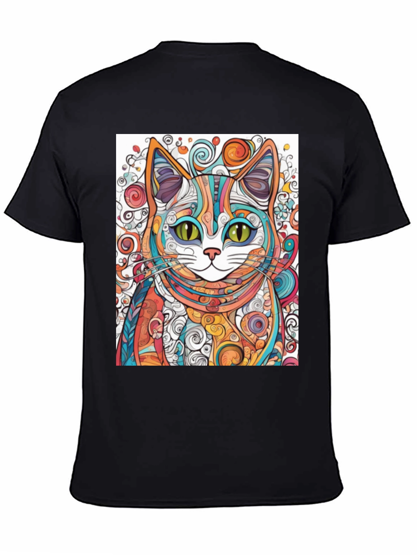 Colorful Abstract Cat T-Shirt