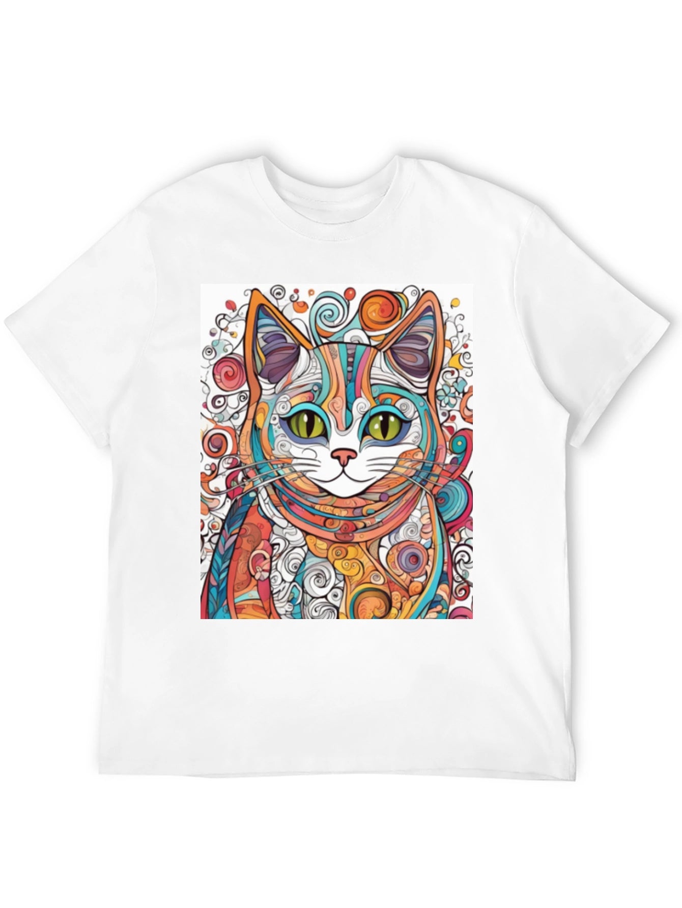 Colorful Abstract Cat T-Shirt