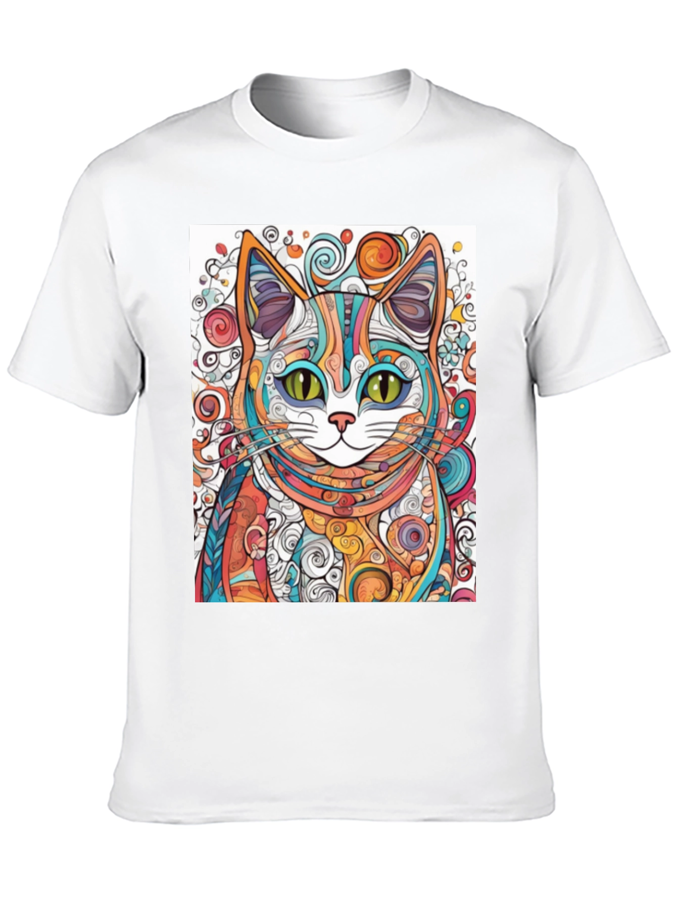 Colorful Abstract Cat T-Shirt