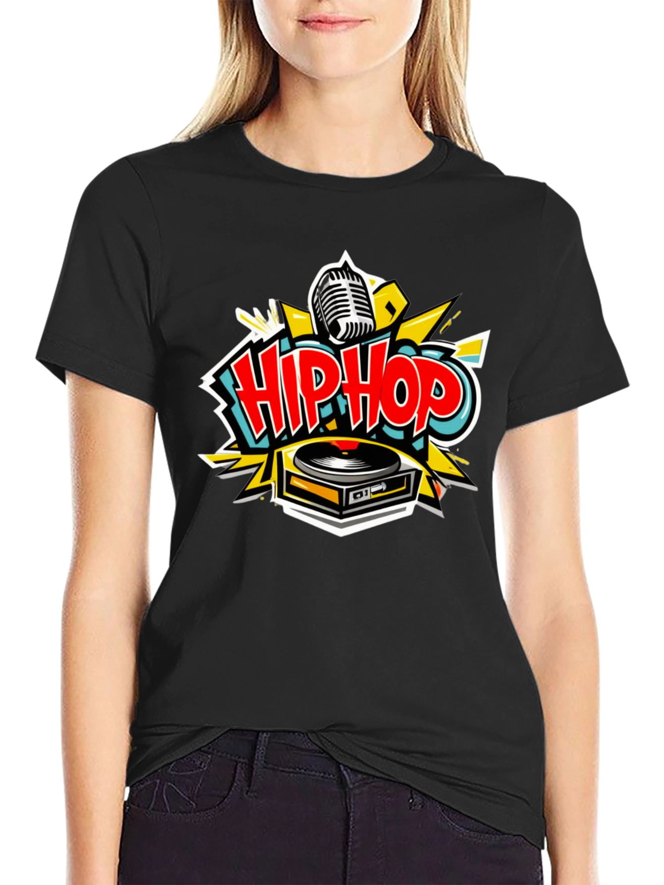 Hip Hop Graphic Print T-Shirt