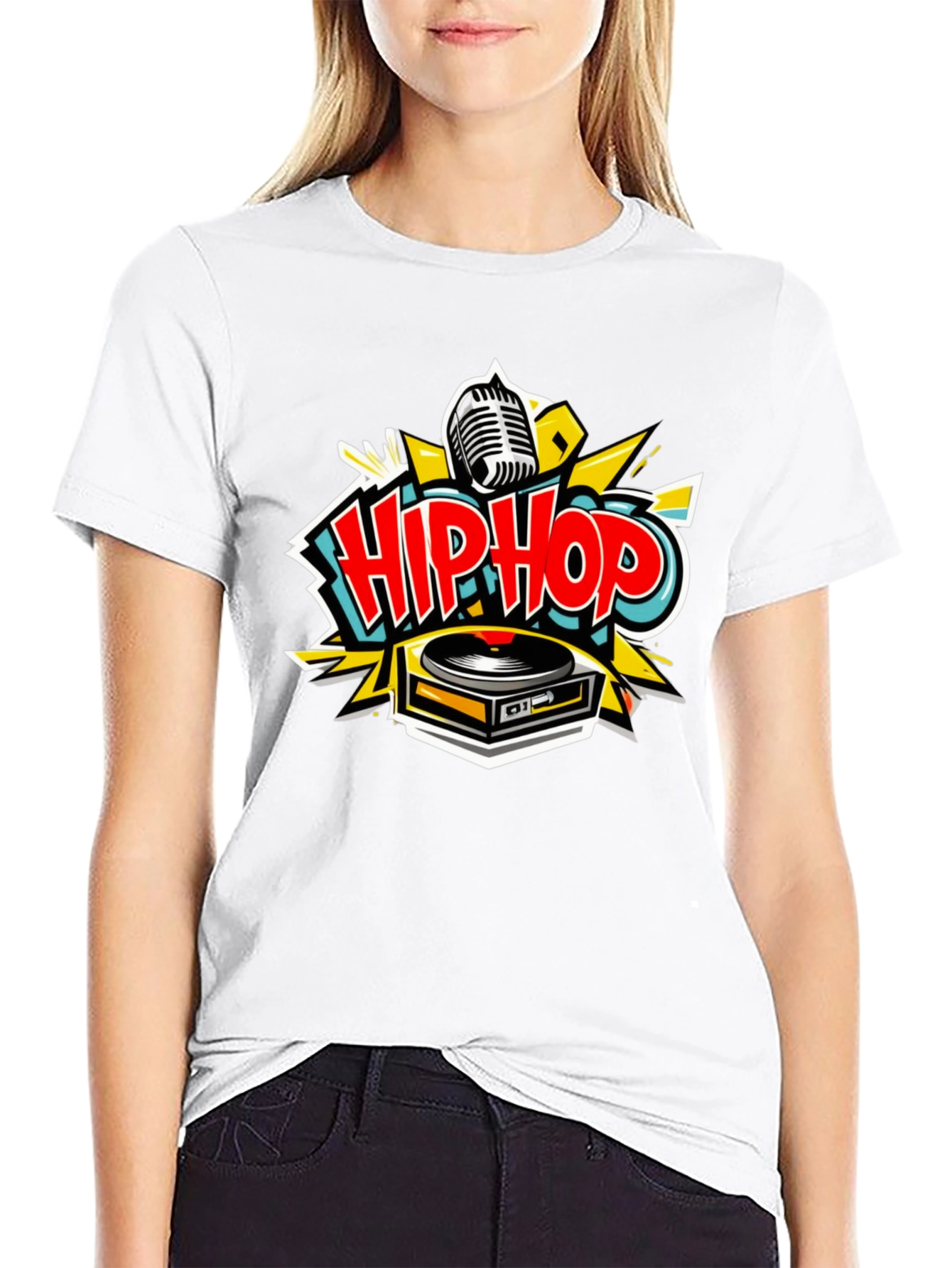 Hip Hop Graphic Print T-Shirt
