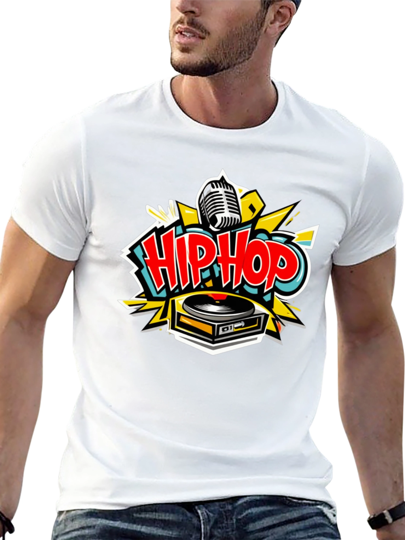 Hip Hop Graphic Print T-Shirt