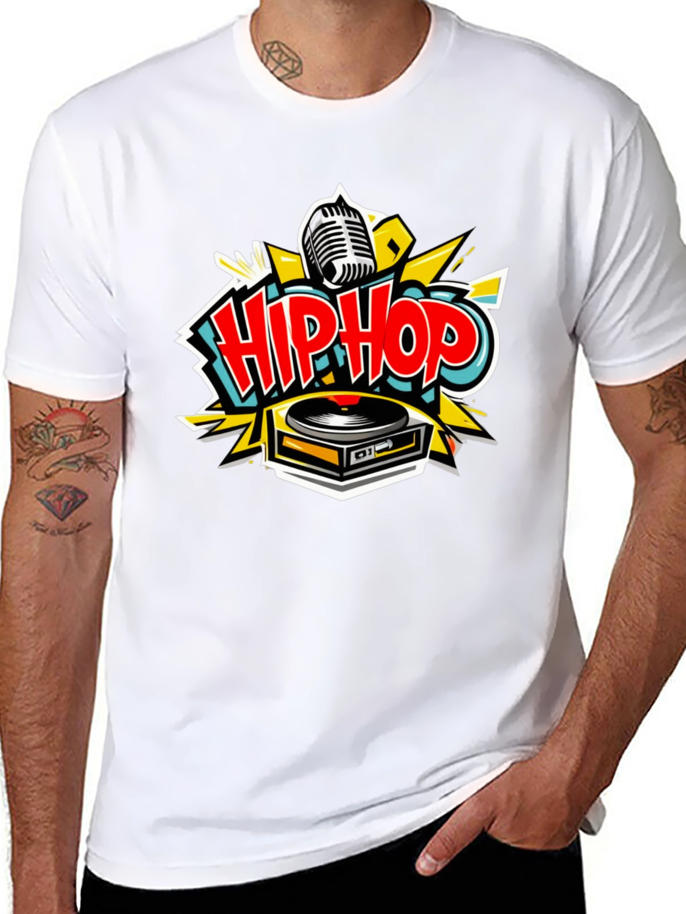 Hip Hop Graphic Print T-Shirt