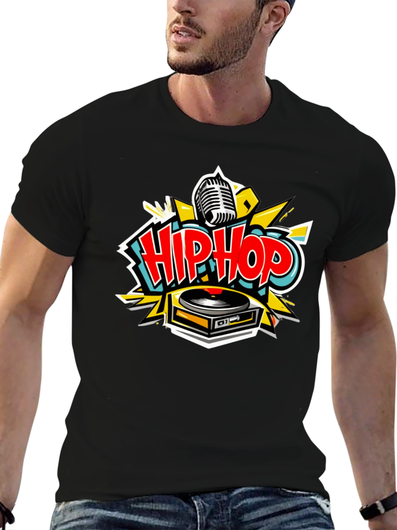 Hip Hop Graphic Print T-Shirt