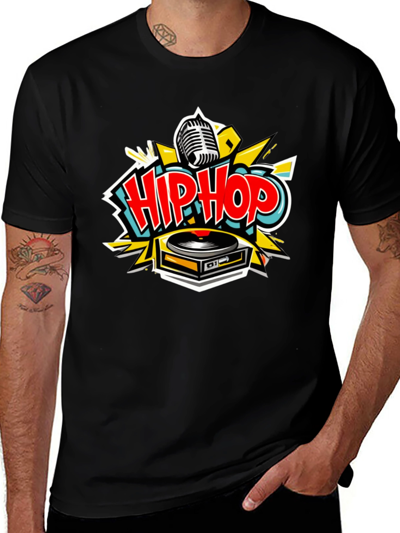 Hip Hop Graphic Print T-Shirt