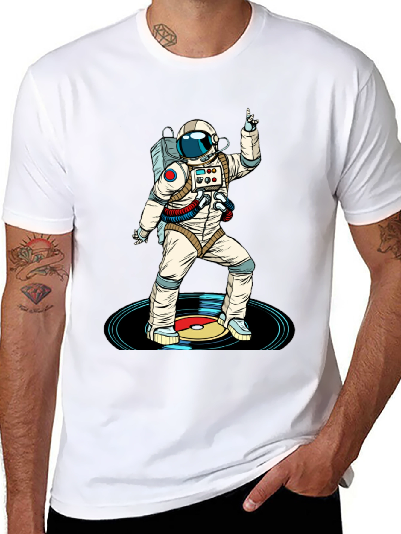 Astronaut DJ Graphic T-Shirt