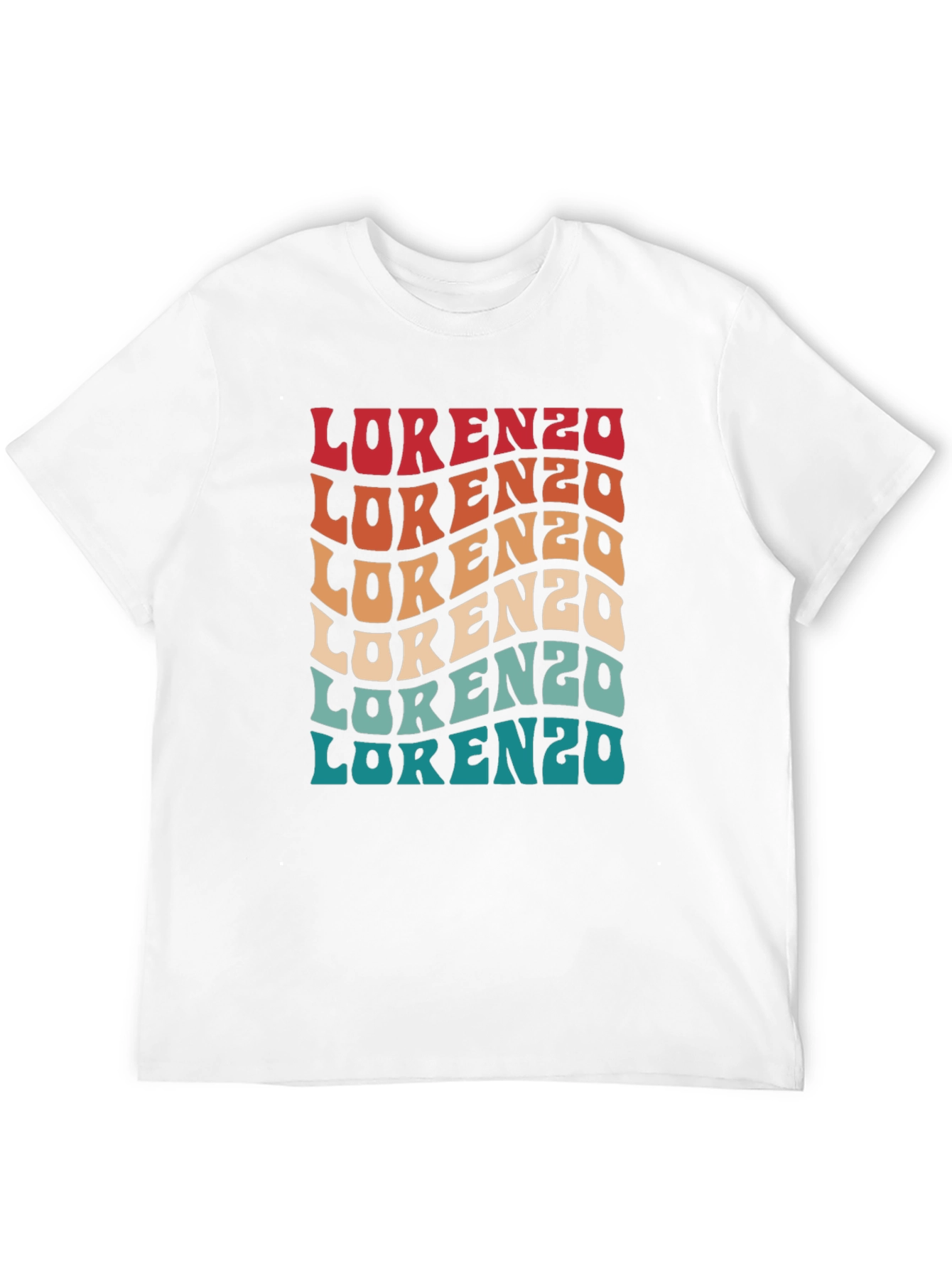 Retro Lorenzo Personalized Name T-Shirt