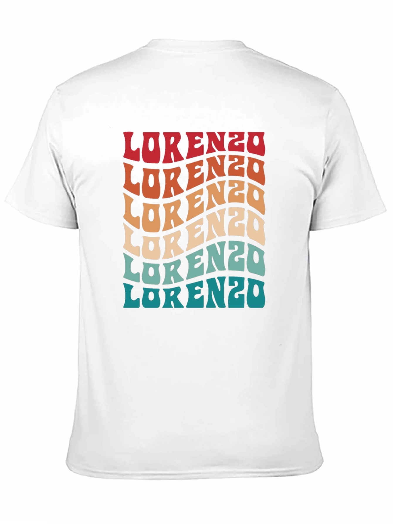 Retro Lorenzo Personalized Name T-Shirt