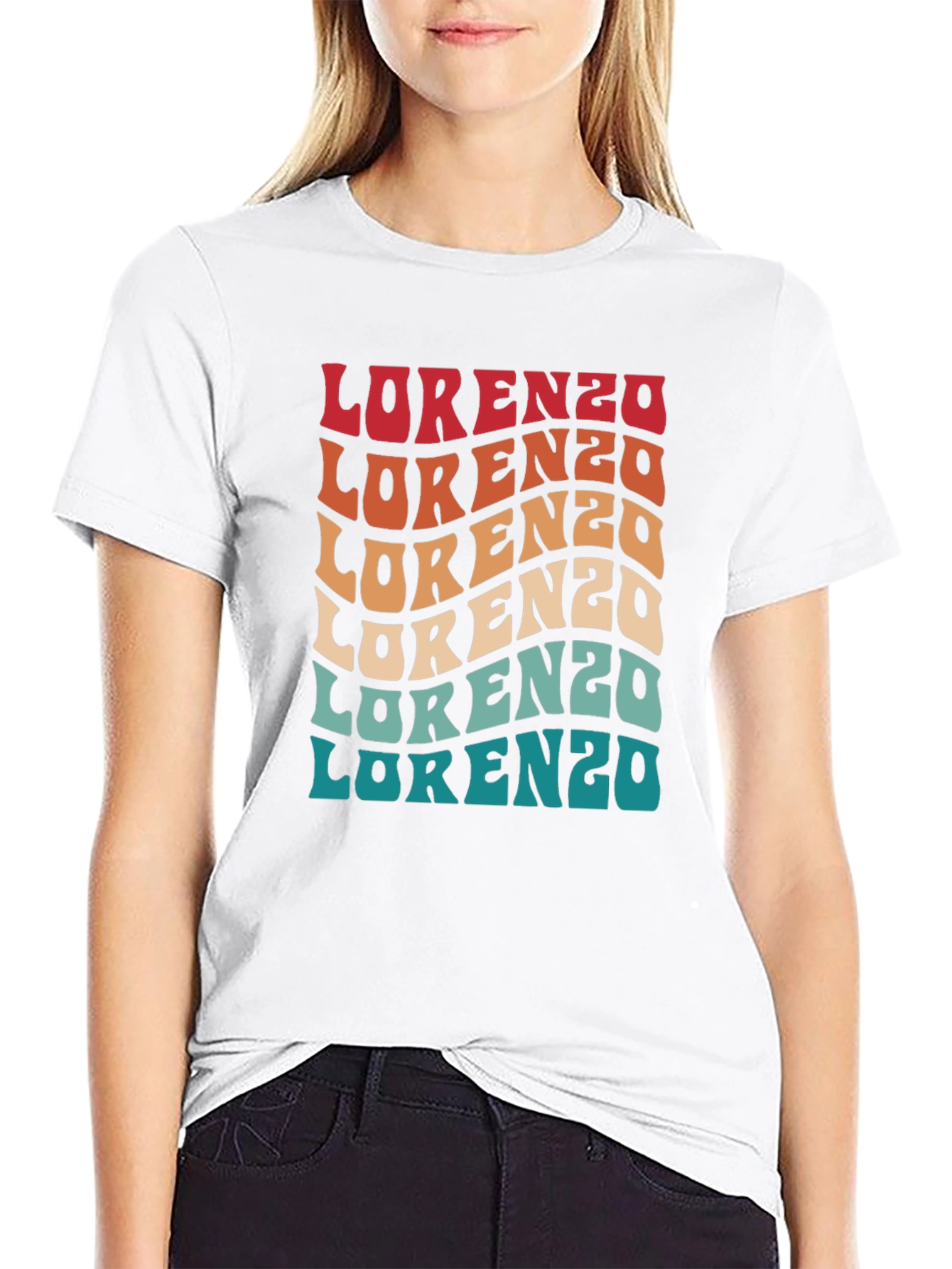 Retro Lorenzo Personalized Name T-Shirt