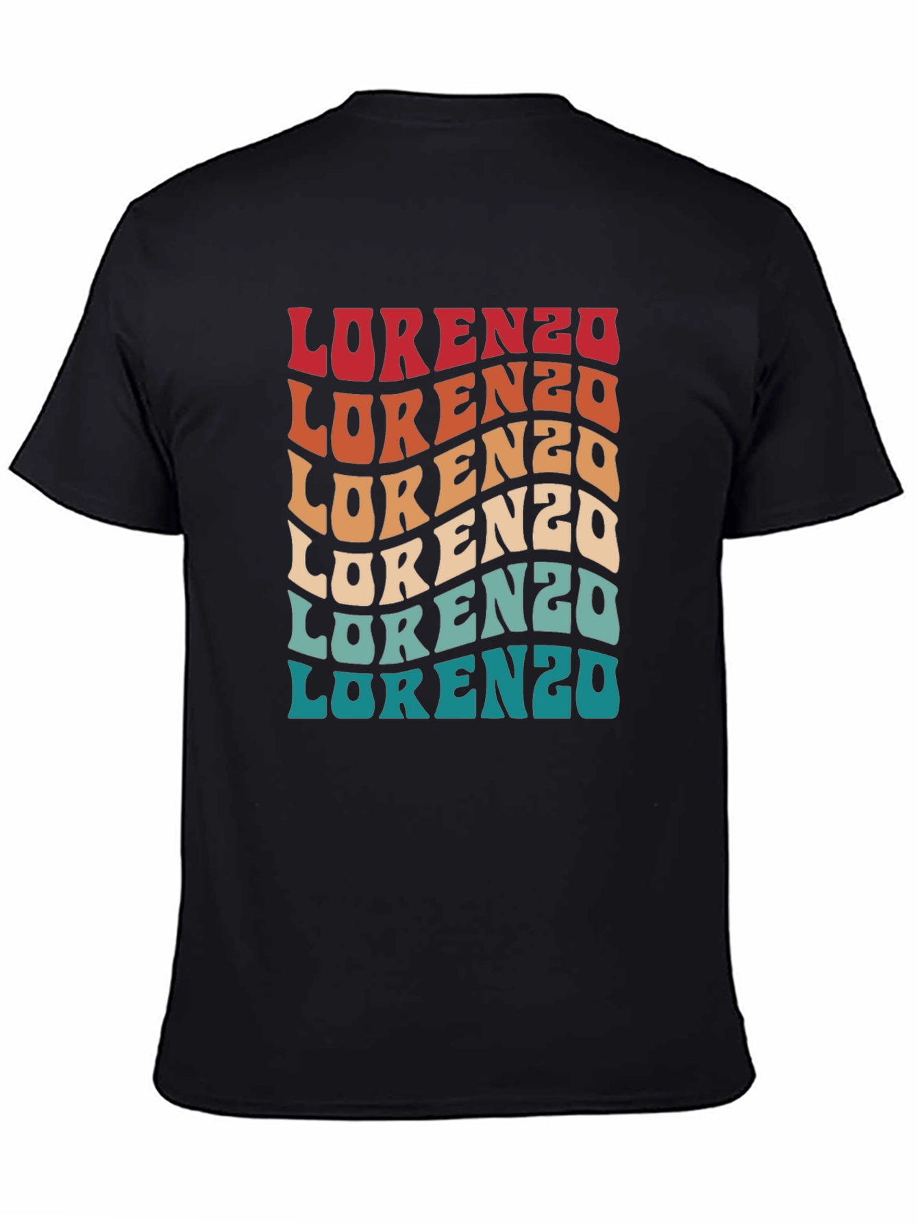 Retro Lorenzo Personalized Name T-Shirt
